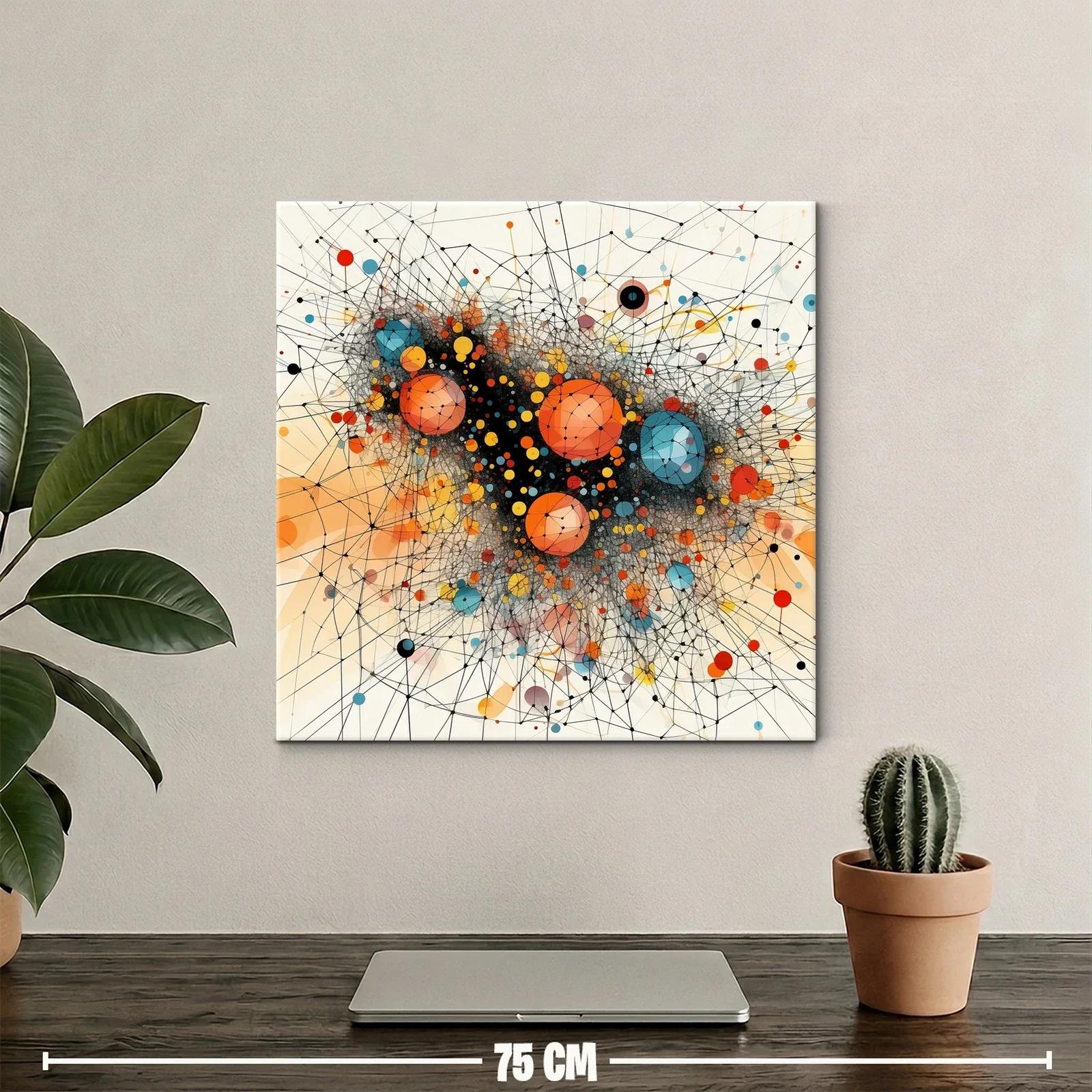 Composición abstracta con esferas y líneas interconectadas — miniatura 2