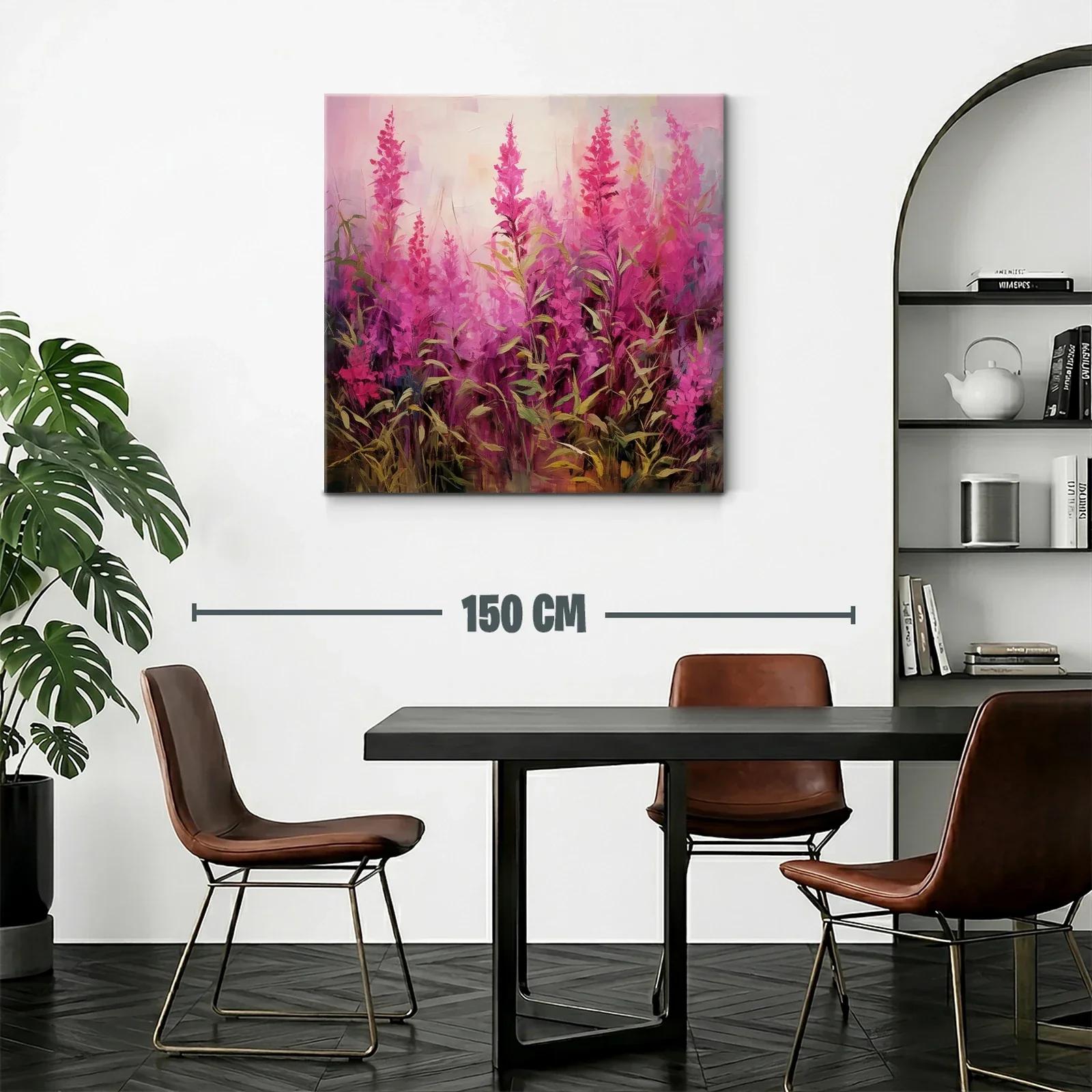 Cuadro con flores fucsias que transmiten energía y vitalidad — miniatura 2