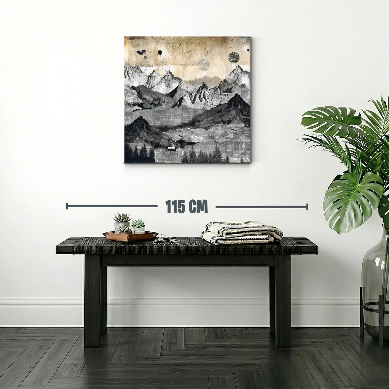 Montañas abstractas con contrastes en tonalidades neutras — miniatura 2