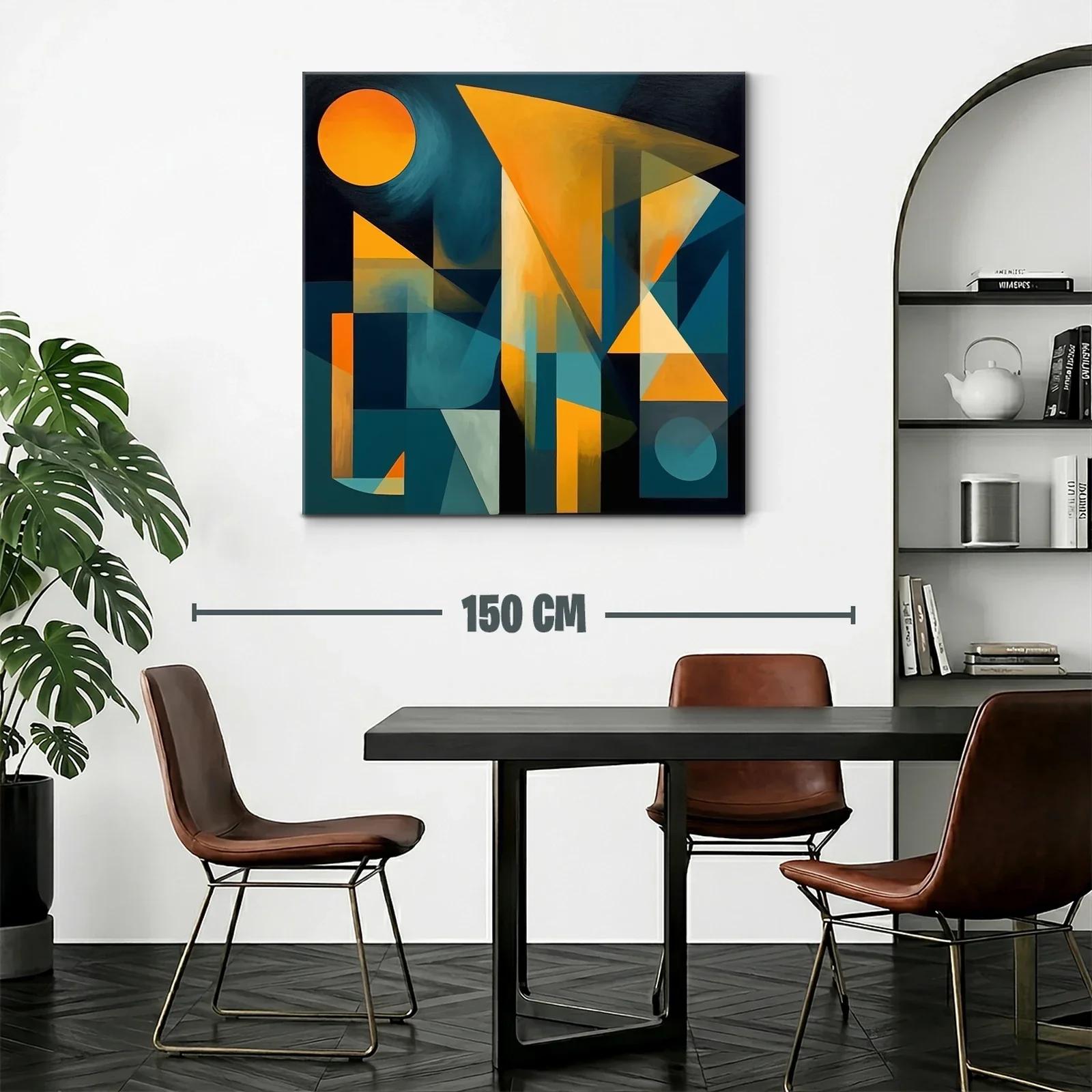 Composición abstracta con formas geométricas y tonos cálidos — miniatura 2