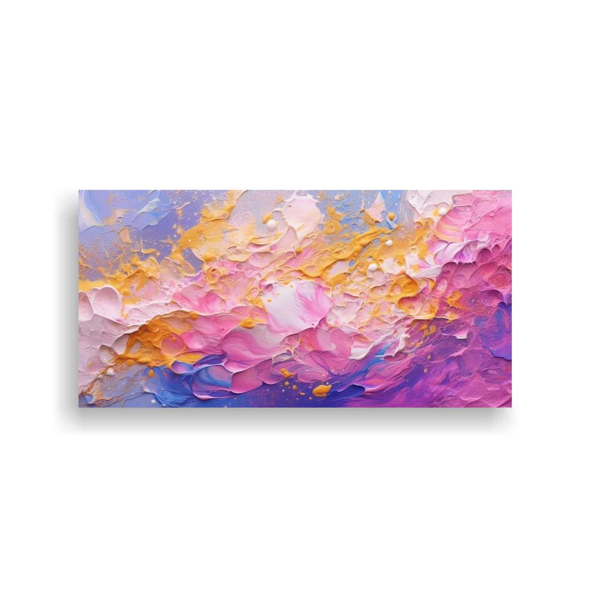 Cuadro textura abstracta con capas fluidas y toques dorados — imagen principal