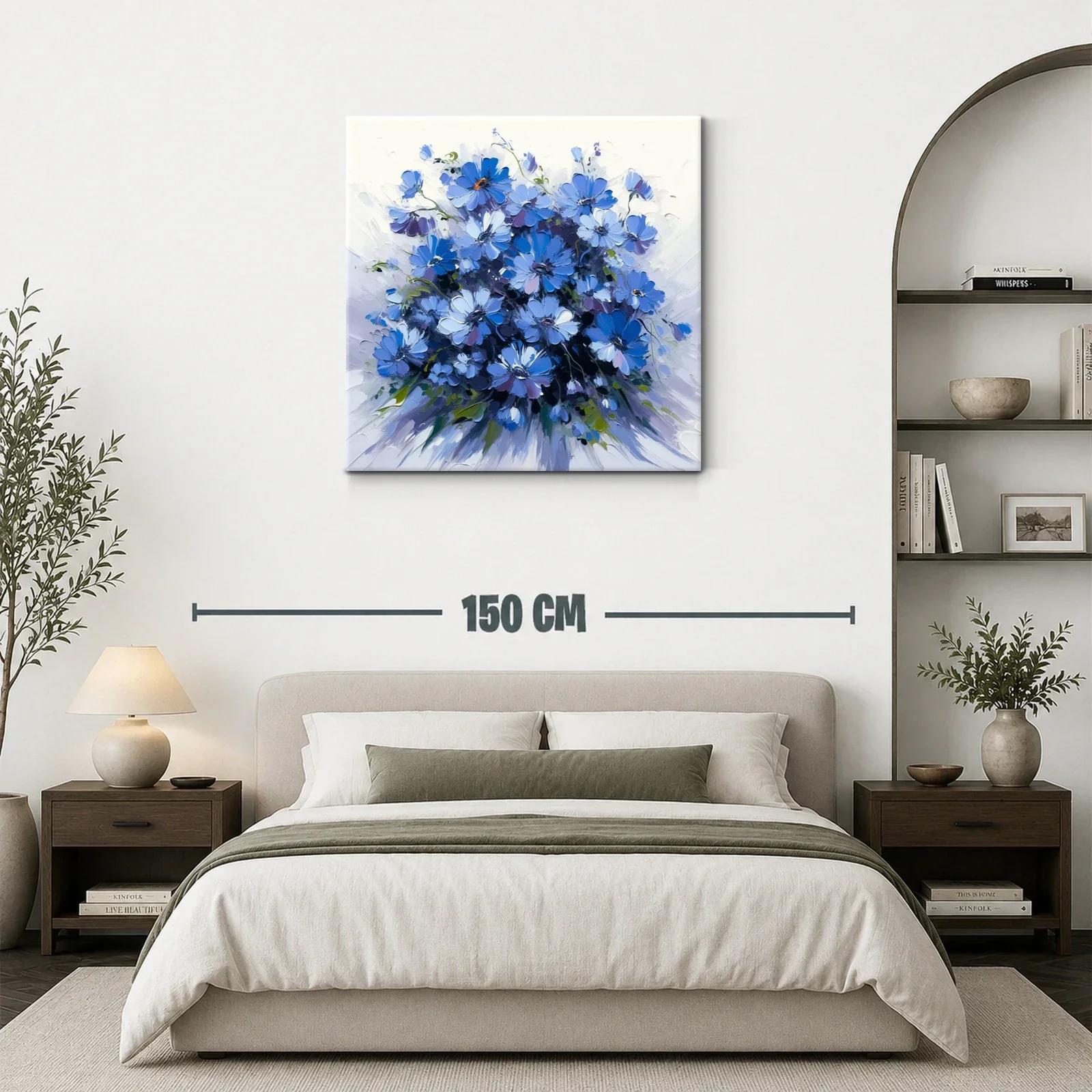 Bouquet de flores en tonos azules y lilas vibrantes — miniatura 3