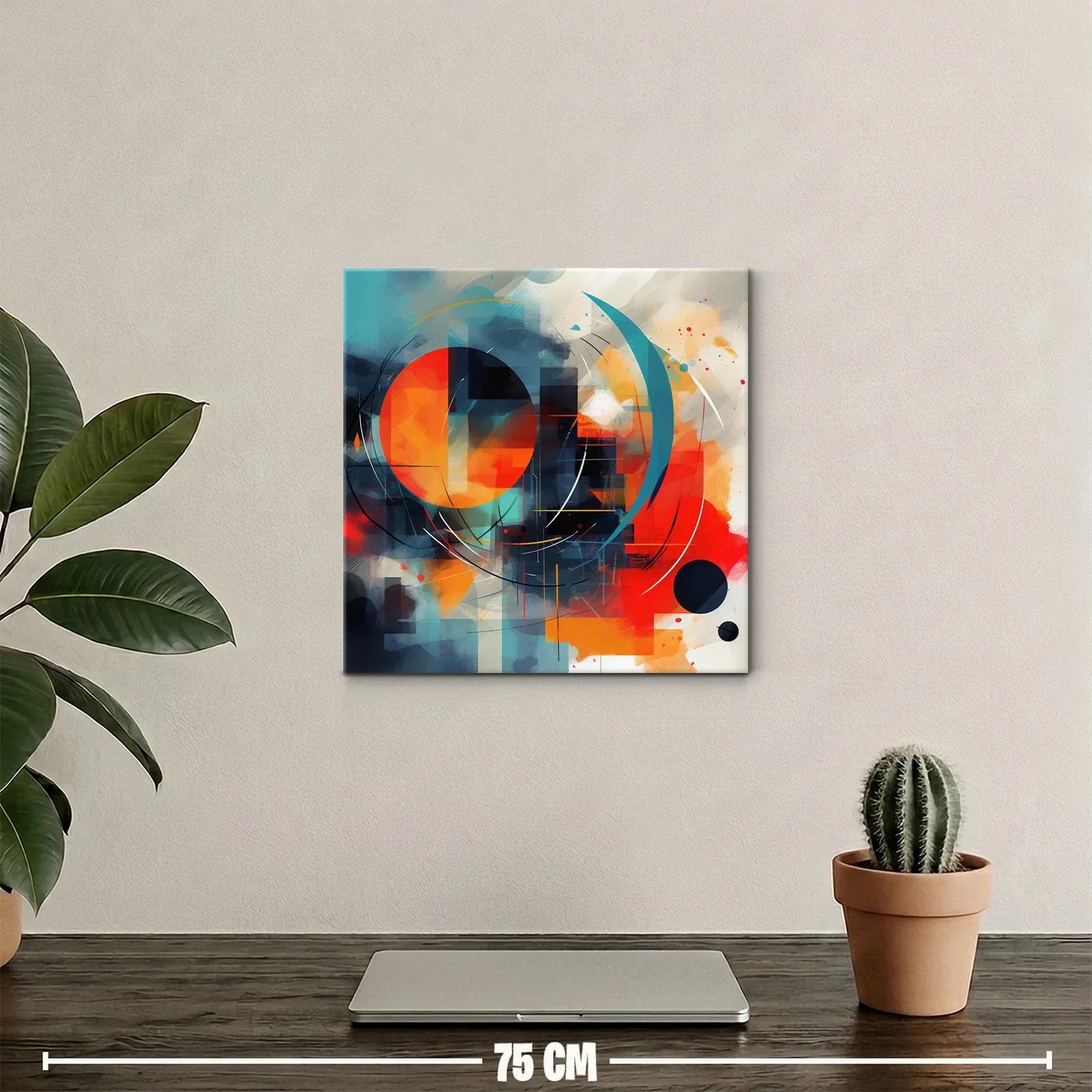 Composición abstracta con formas geométricas vibrantes — miniatura 2