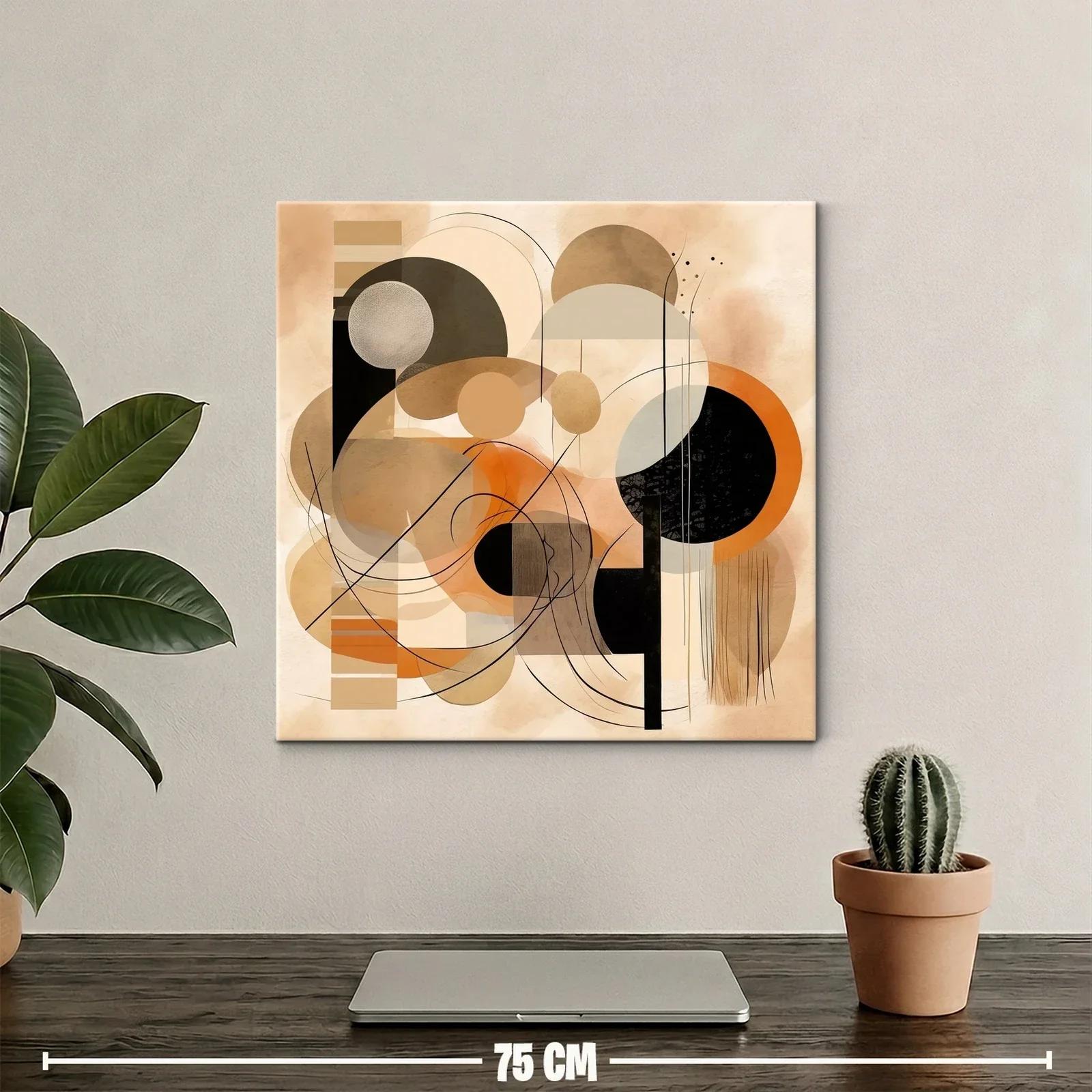 Composición abstracta con formas geométricas y tonos cálidos — miniatura 2