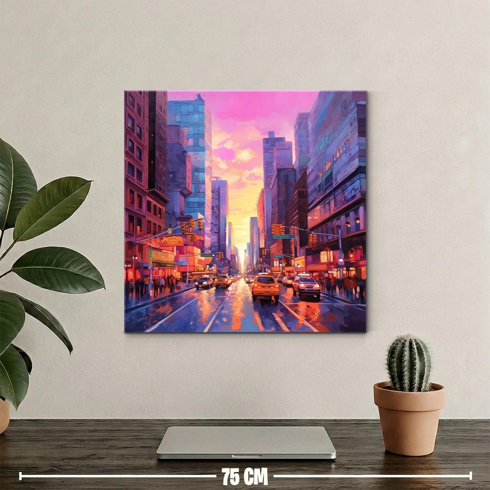 Atardecer urbano lleno de luz y movimiento vibrante — miniatura 2