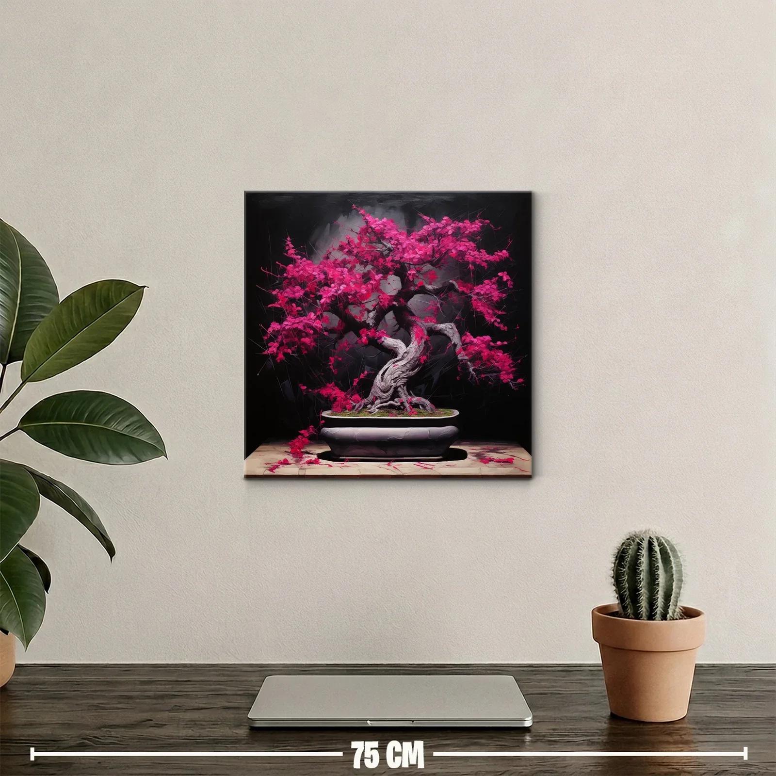 Bonsái con ramas vibrantes en tonos fucsias intensos — miniatura 2