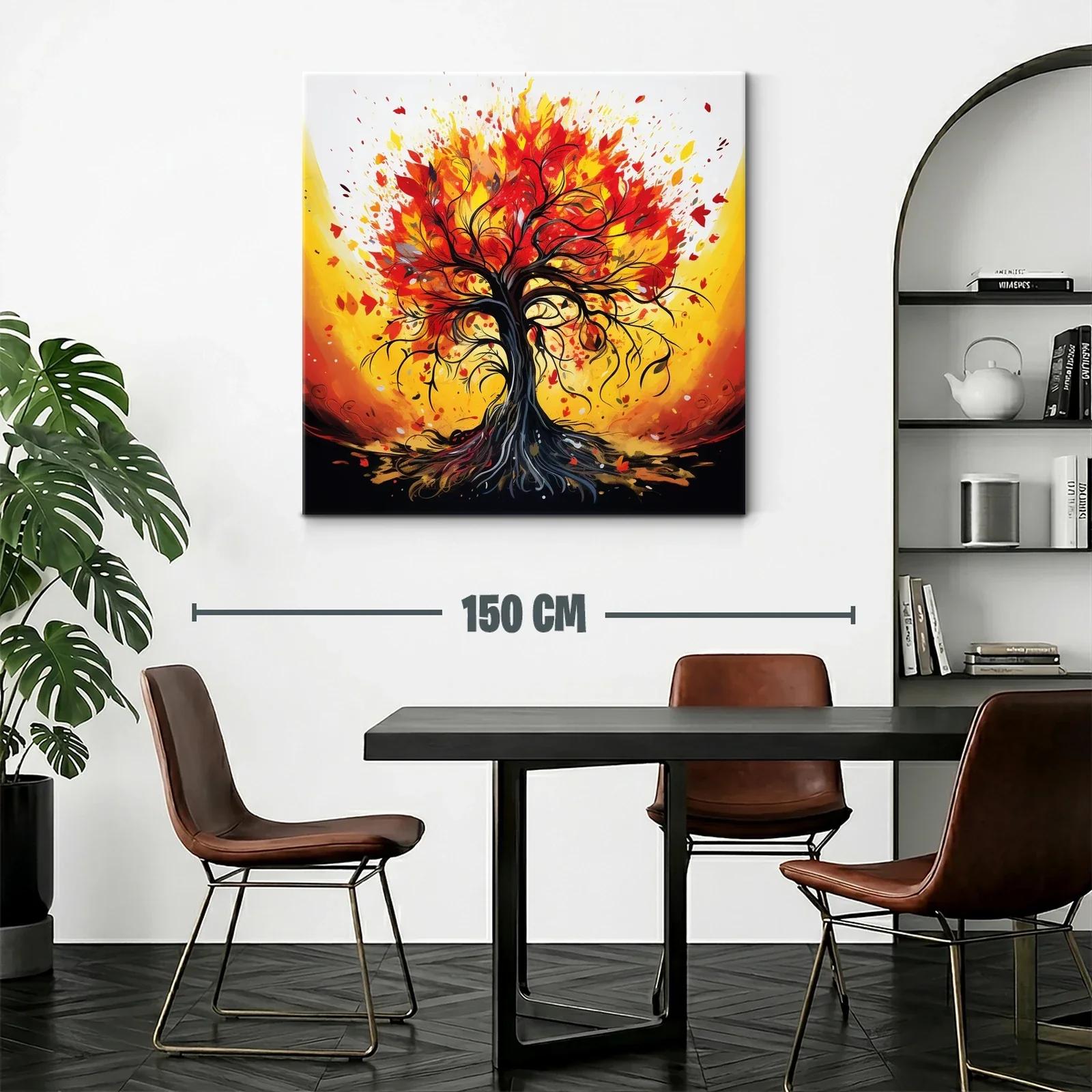 Árbol vibrante con tonalidades cálidas y energía dinámica — miniatura 2