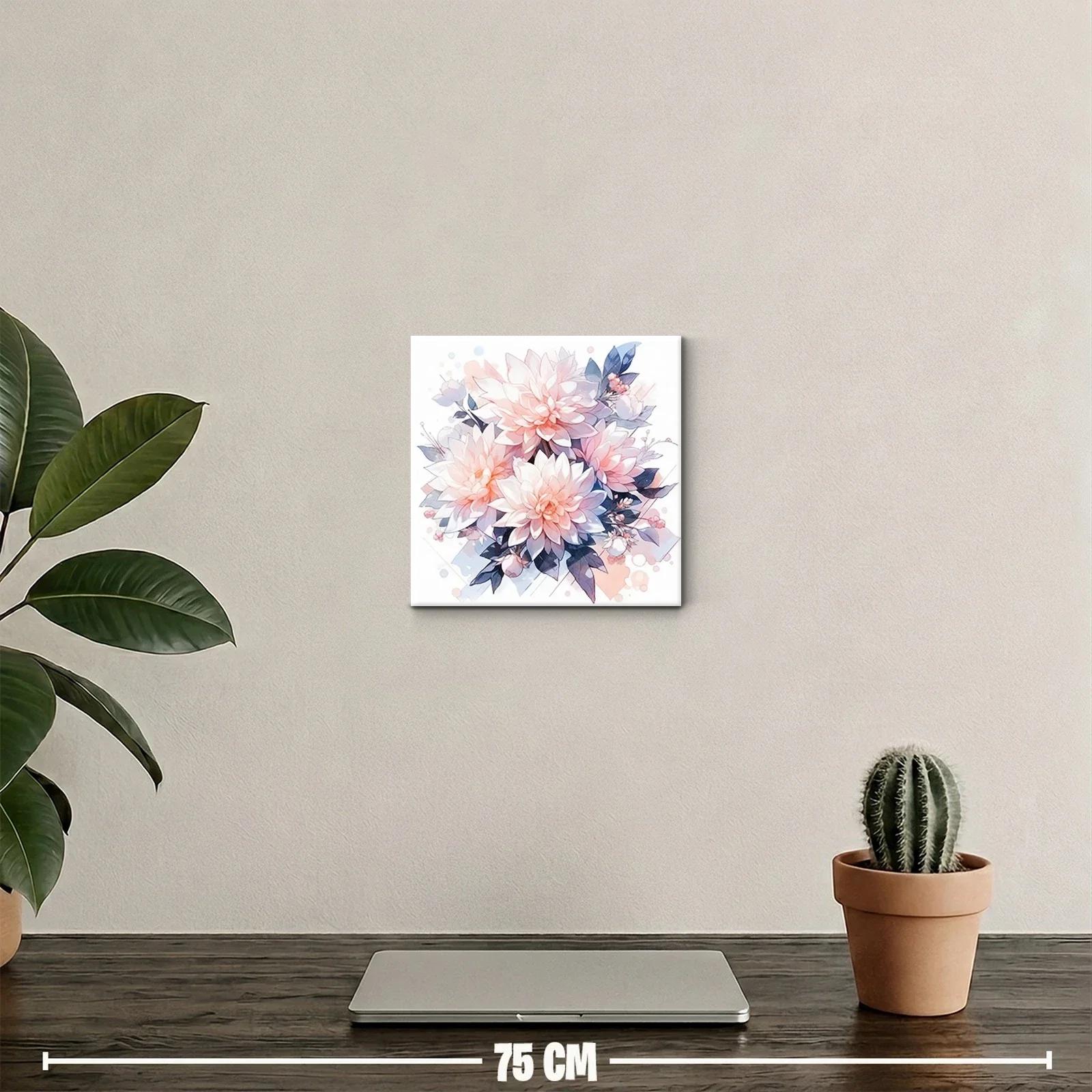 Cuadro decorativo con delicadas flores en tonos pastel — miniatura 2