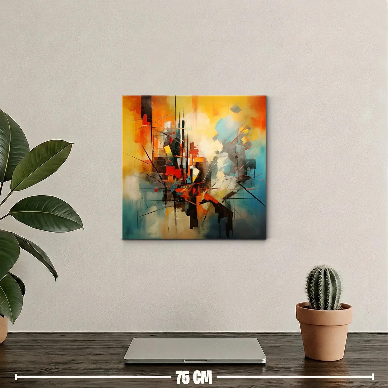 Composición vibrante con tonos cálidos y fríos — miniatura 2