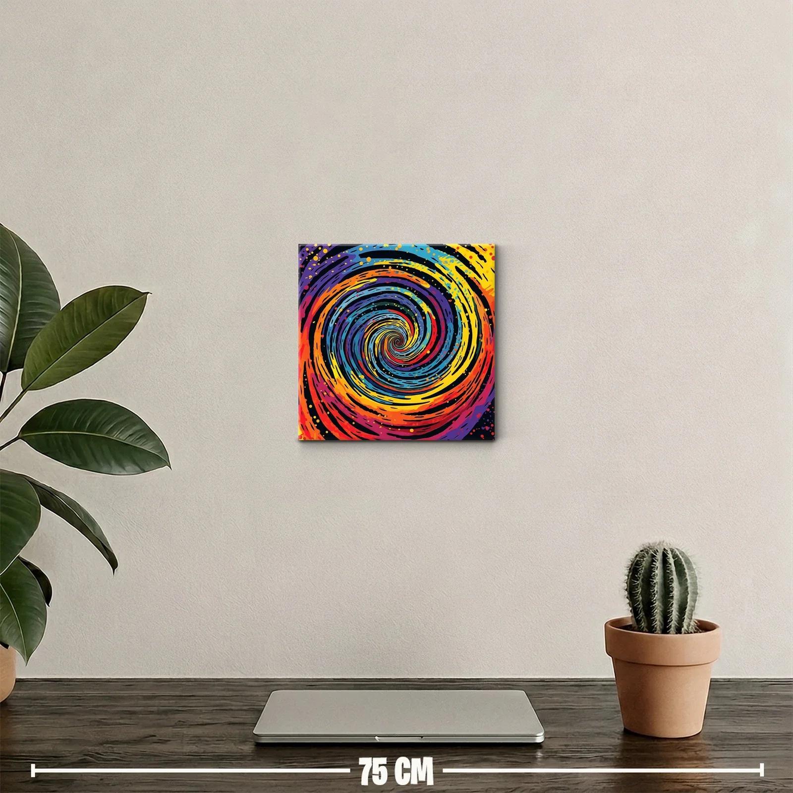 Cuadro Decorativo Espiral Colorida en Movimiento Dinámico — miniatura 2