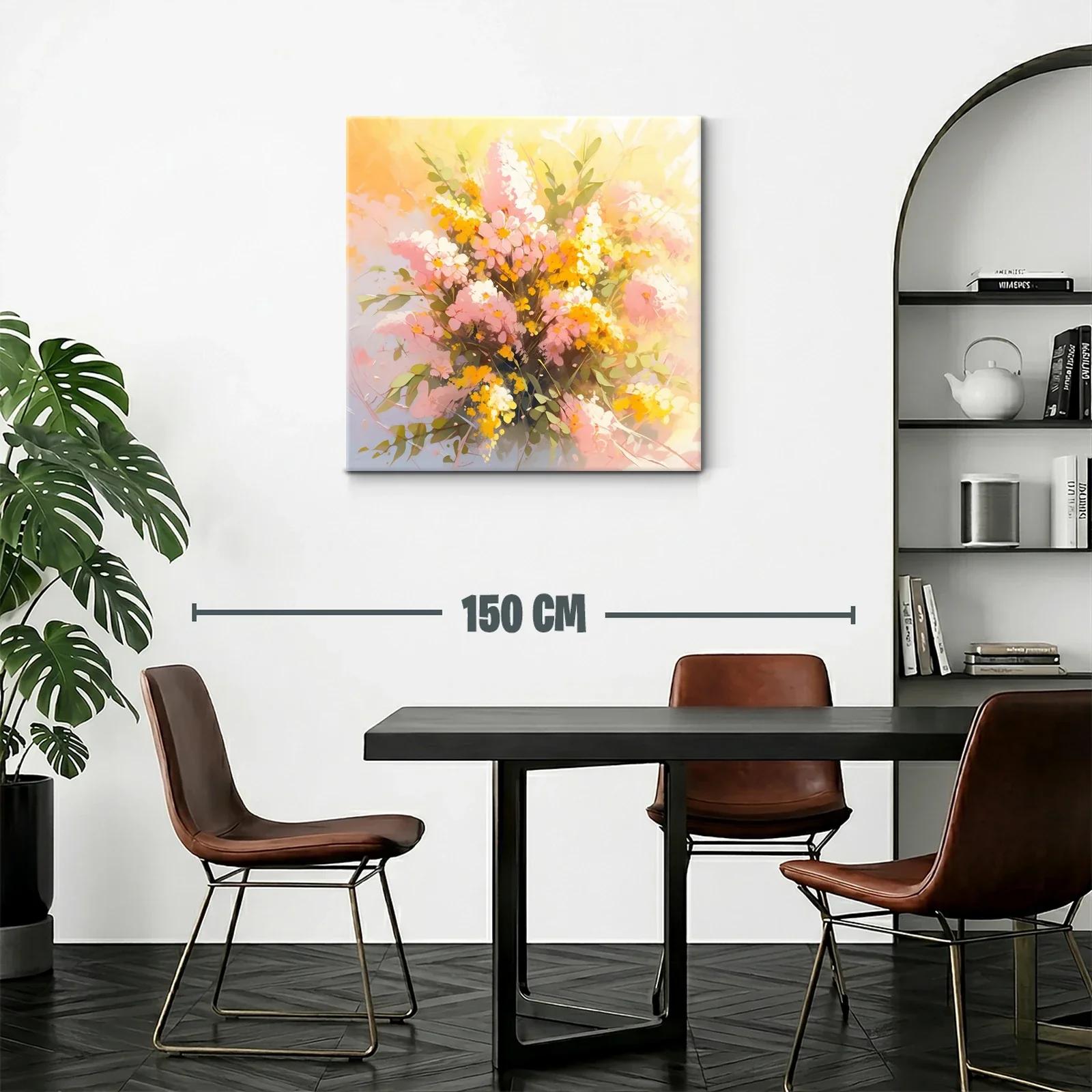 Ramo luminoso de flores en tonos cálidos y suaves — miniatura 2