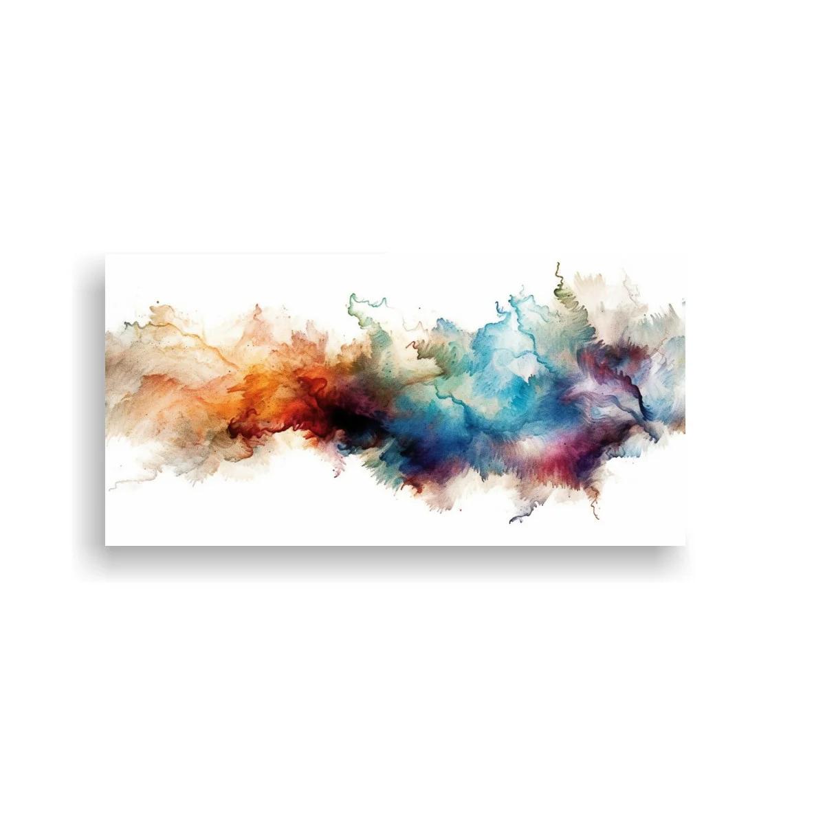 Cuadro estela de humo colorida en franja horizontal — imagen principal