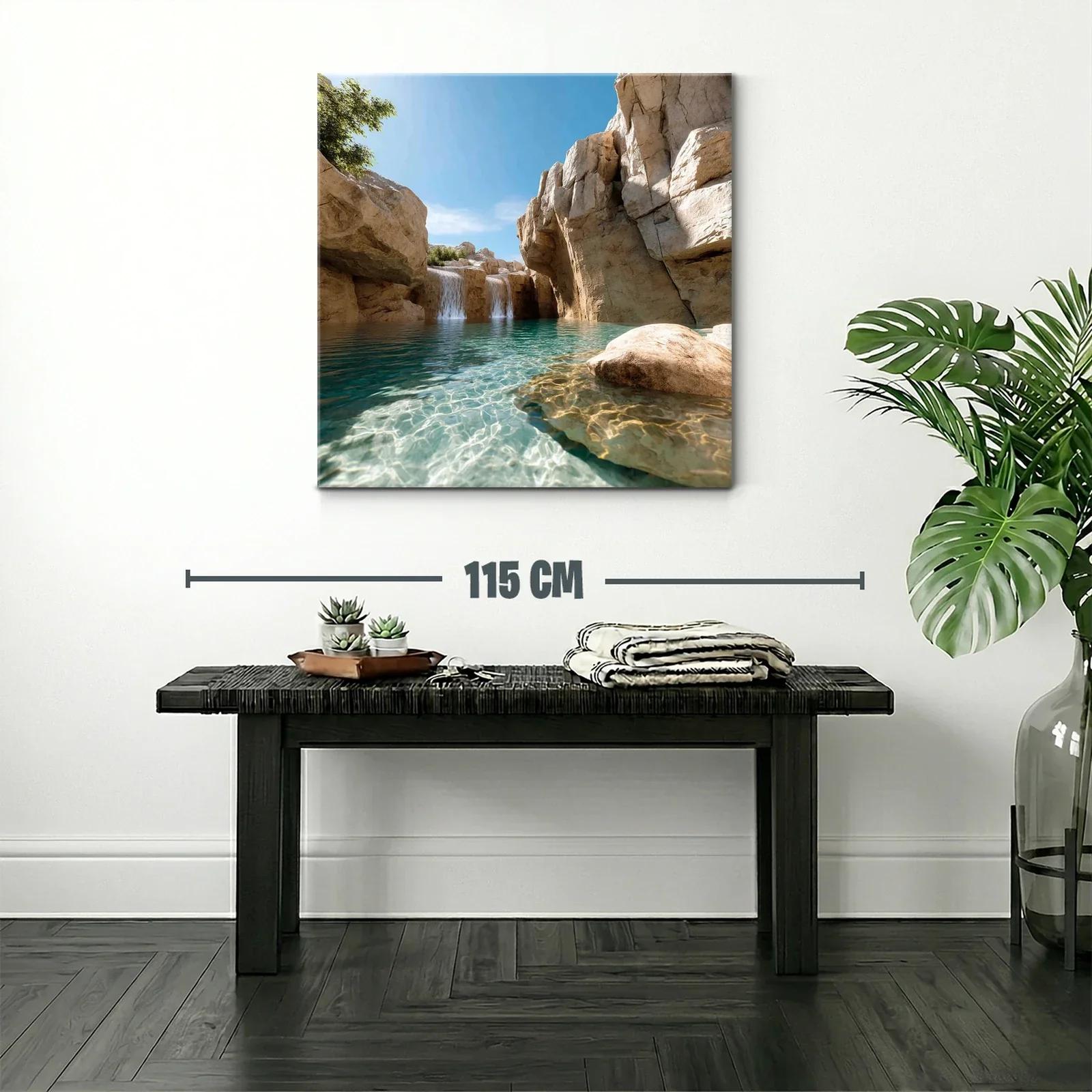 Paisaje sereno con cascada y aguas cristalinas — miniatura 2