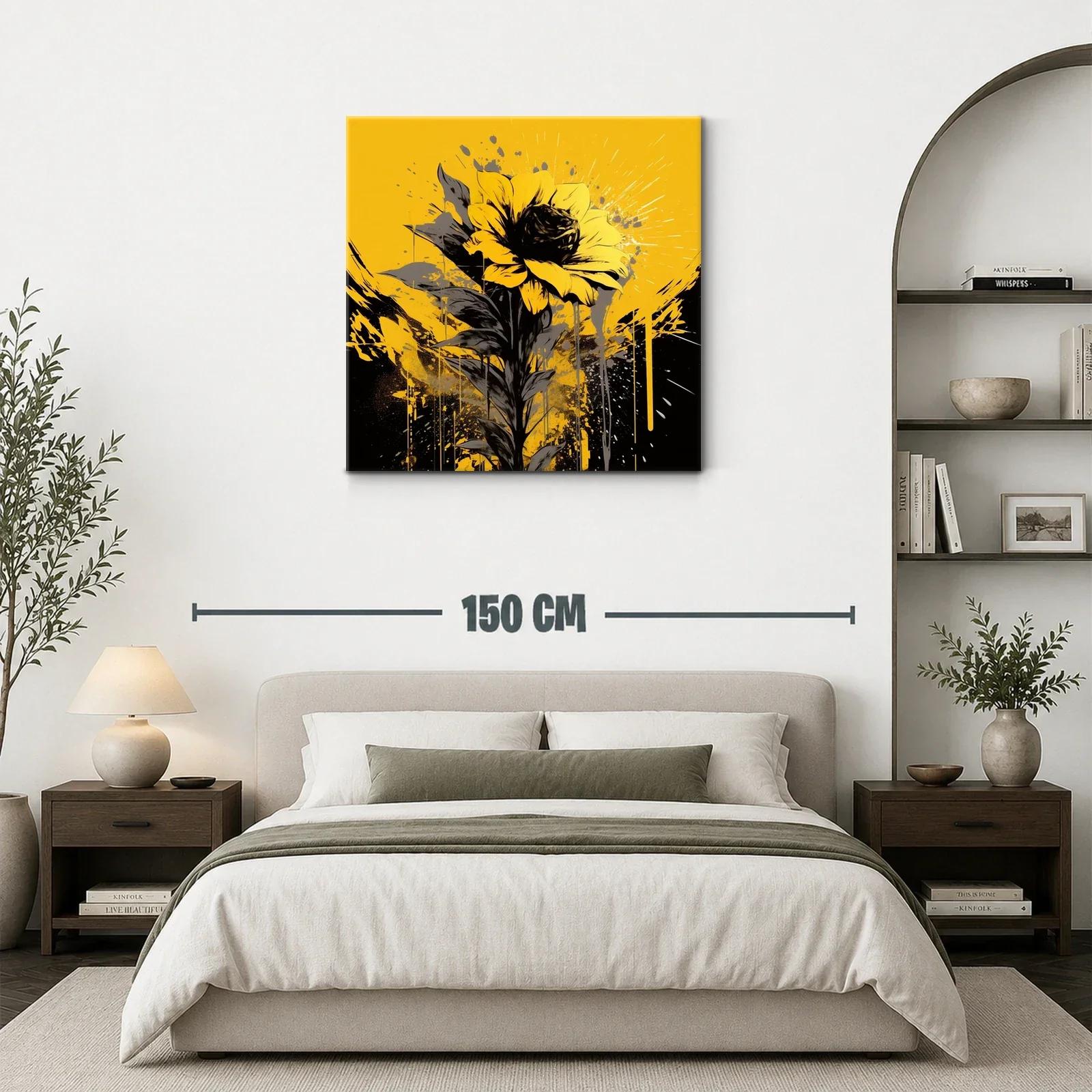 Girasol impactante con vibrante contraste en amarillo y negro — miniatura 3