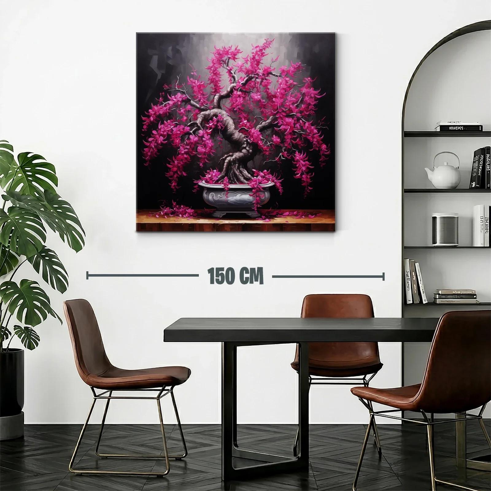 Armonía floral en bonsái con vibrantes tonos fucsia — miniatura 2