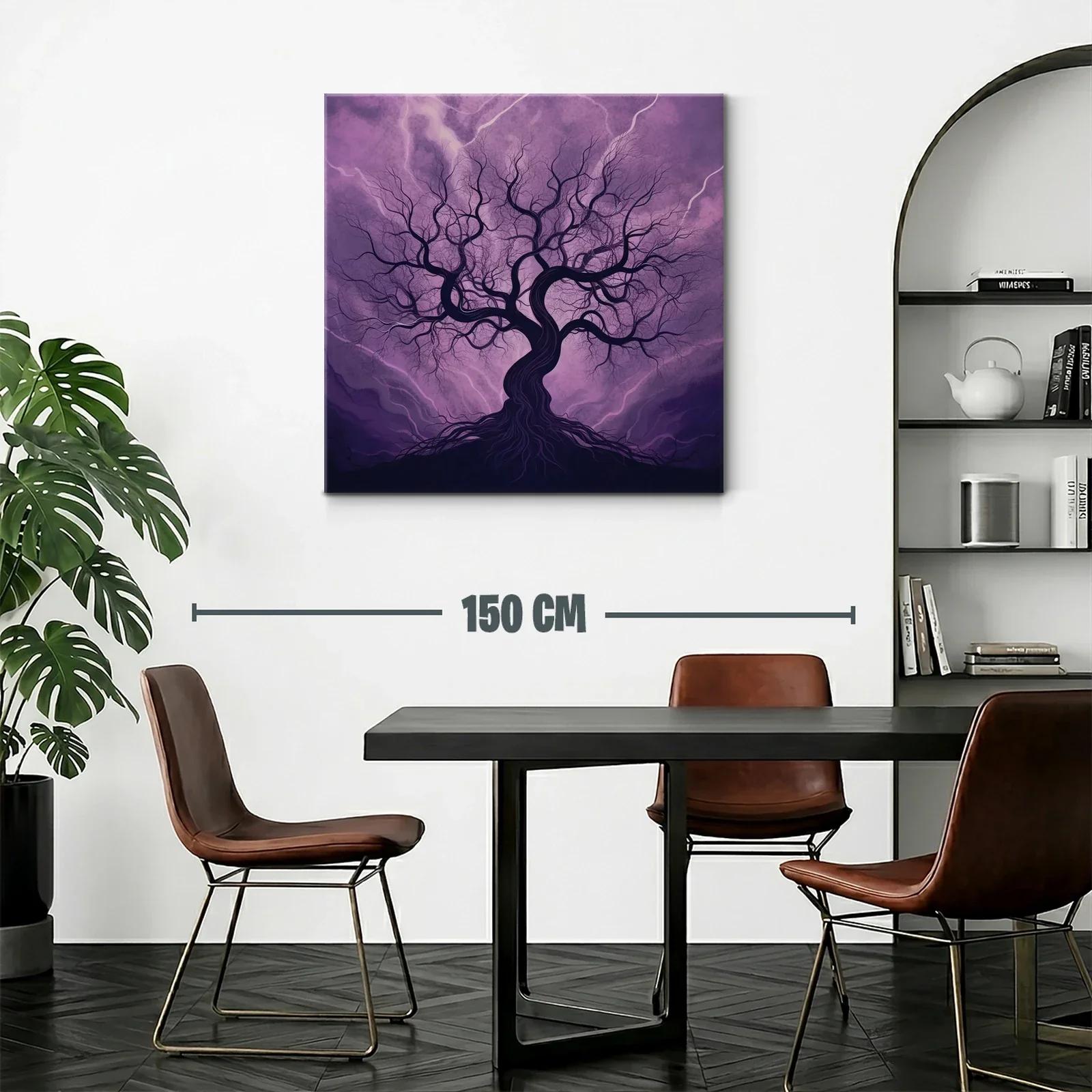 Árbol Sinuoso en Tonos Morados Intenso y Profundo — miniatura 2