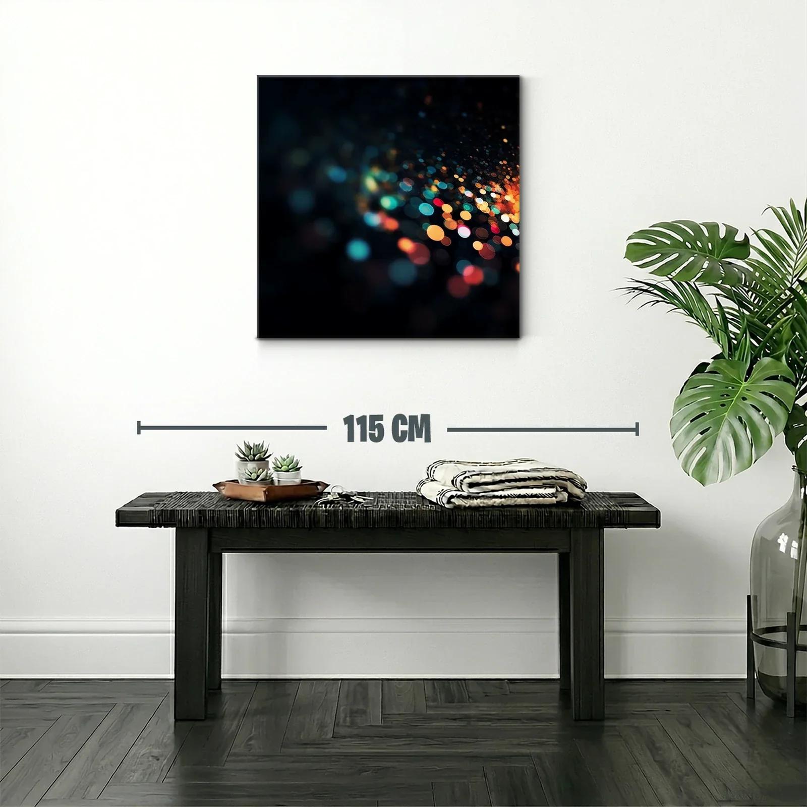 Cuadro abstracto con luces difusas en tonos brillantes — miniatura 2