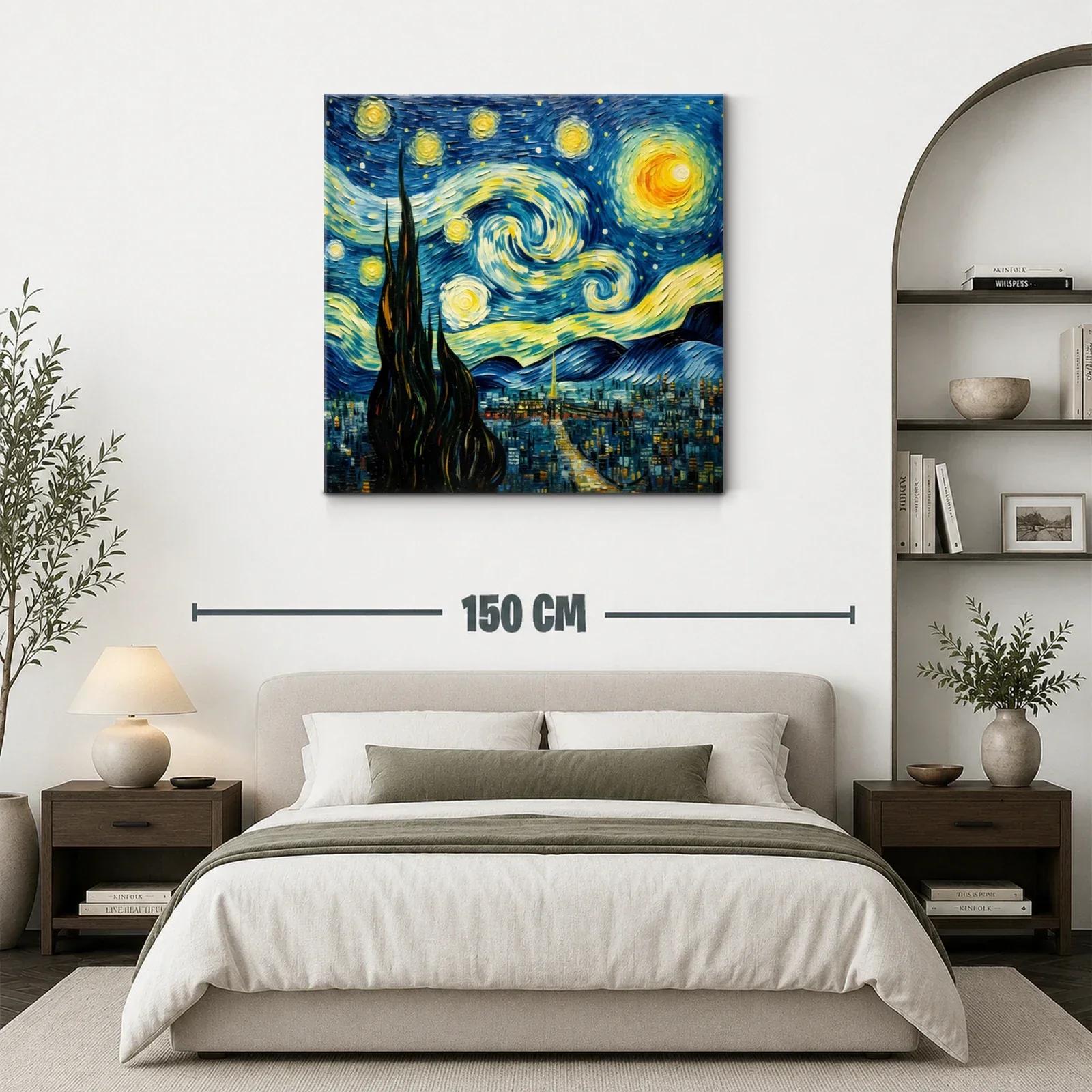 Cielo nocturno vibrante con espirales luminosas y estrellas — miniatura 3