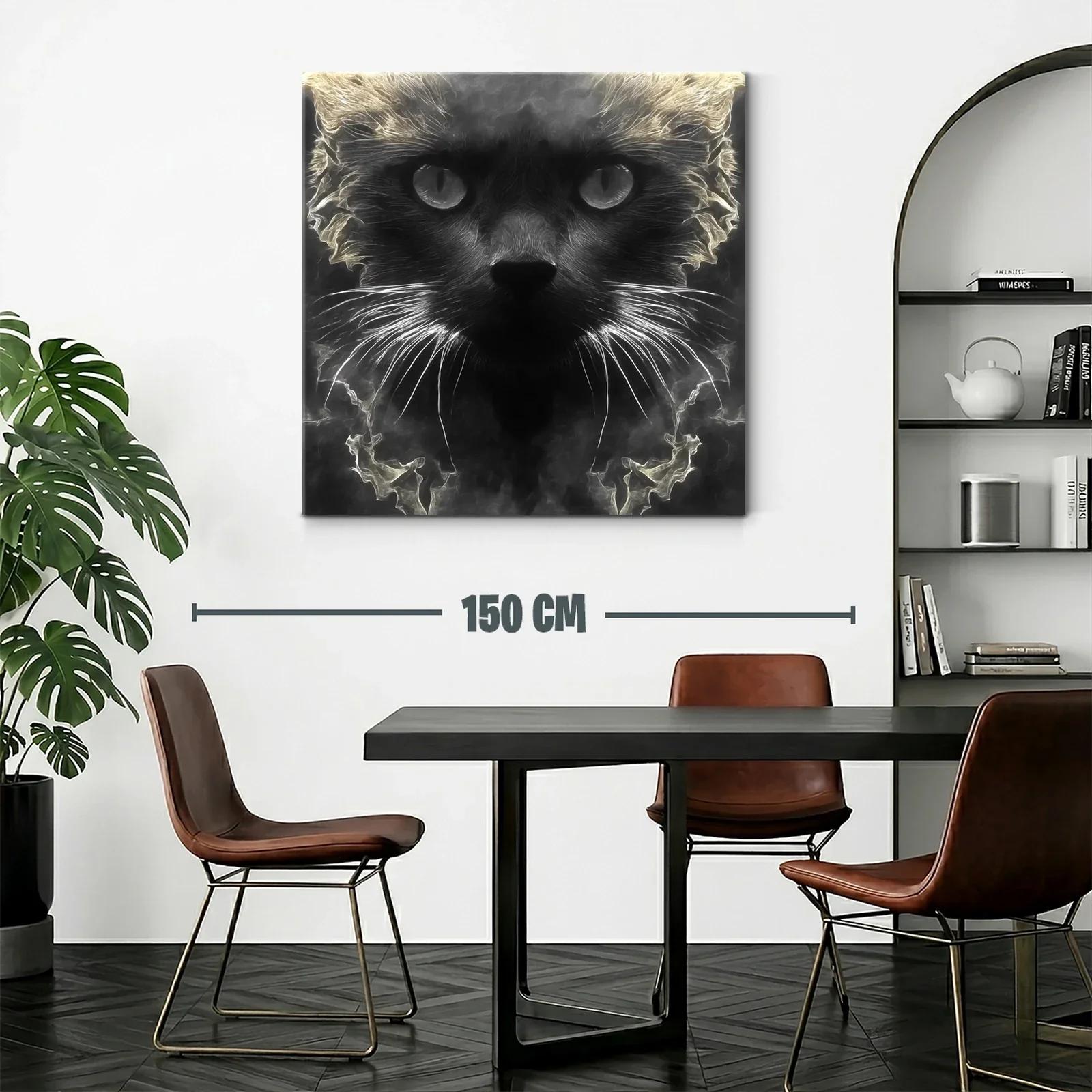 Impactante retrato de gato en tonos oscuros y luces etéreas — miniatura 2