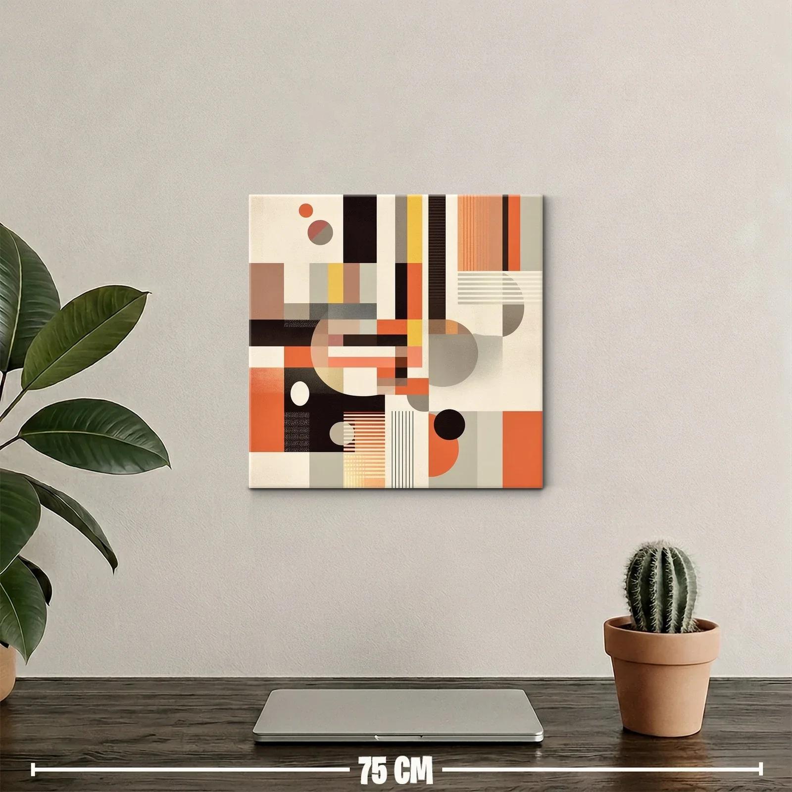 Composición geométrica moderna en tonos cálidos — miniatura 2
