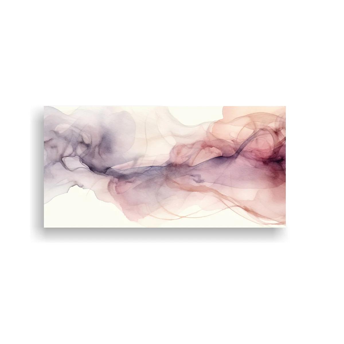 Cuadro de formas fluidas de tinta en tonos lila y rosado — imagen principal