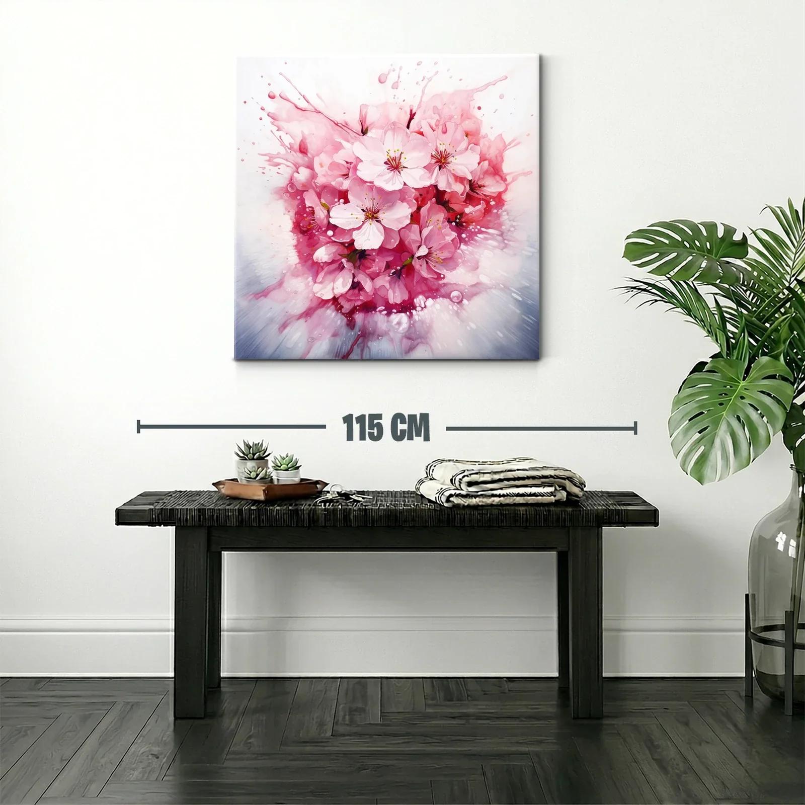Composición de flores rosas con efecto estallido vibrante — miniatura 2