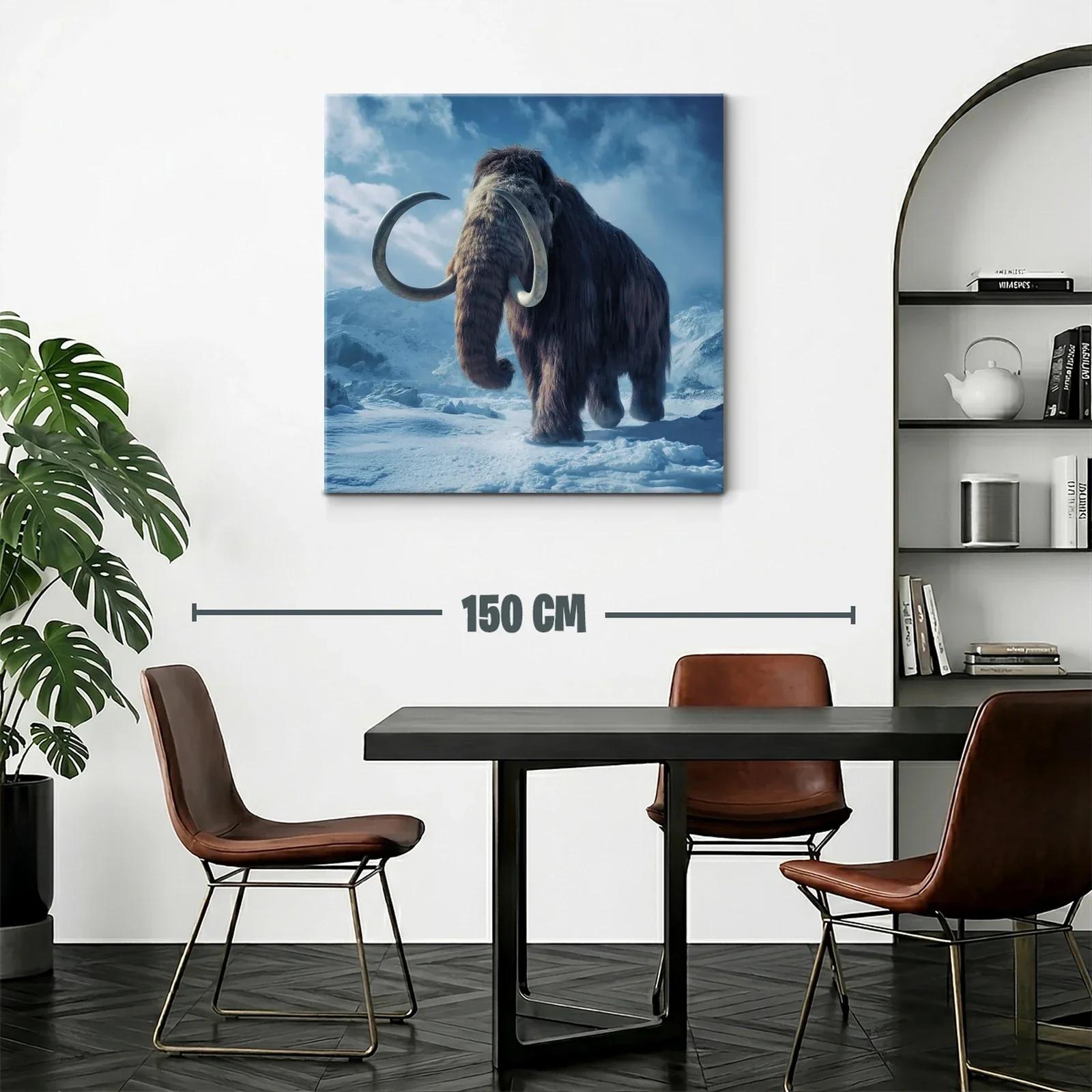 Imponente mamut en paisaje helado y nevado — miniatura 2