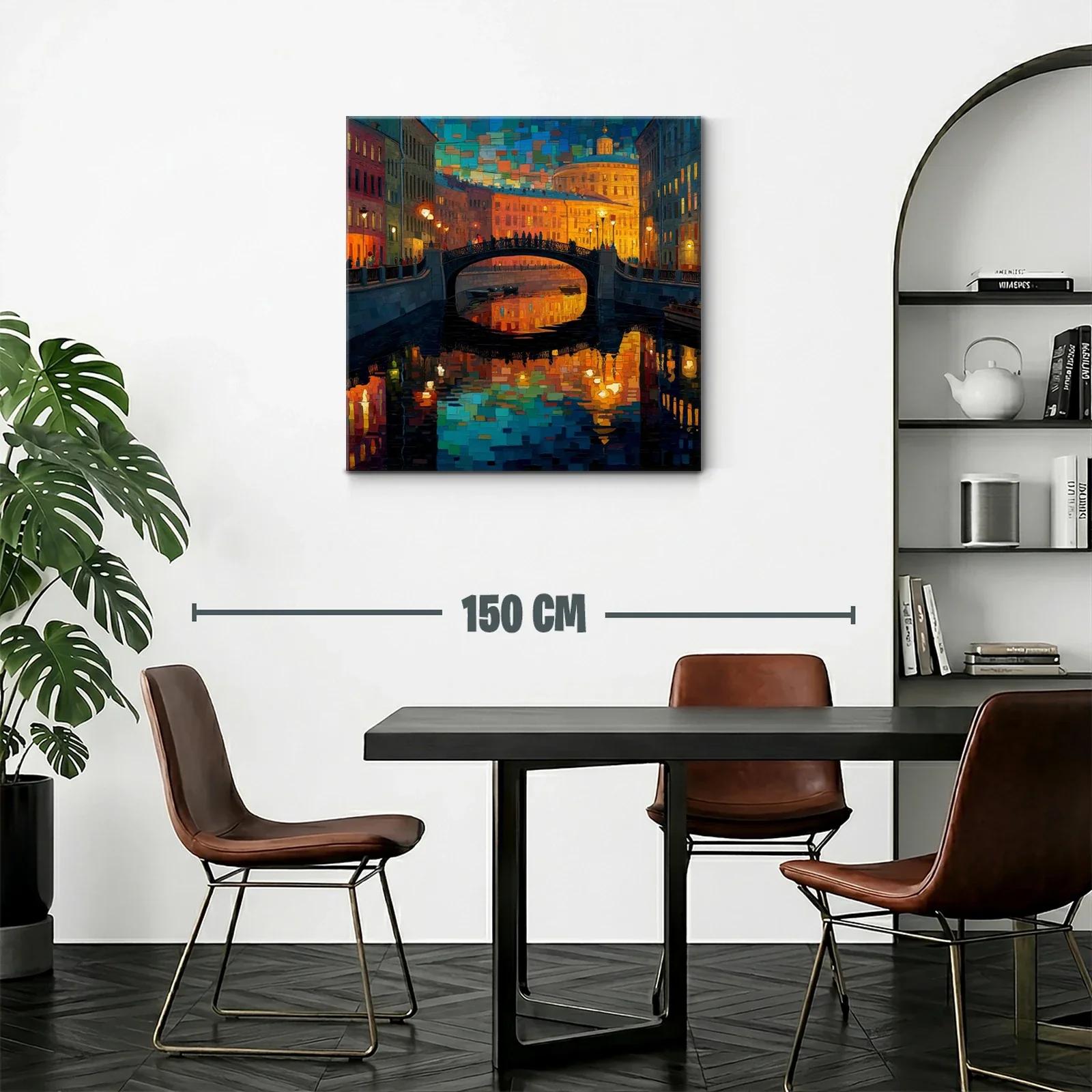 Encanto urbano reflejado en nocturna escena de ciudad — miniatura 2