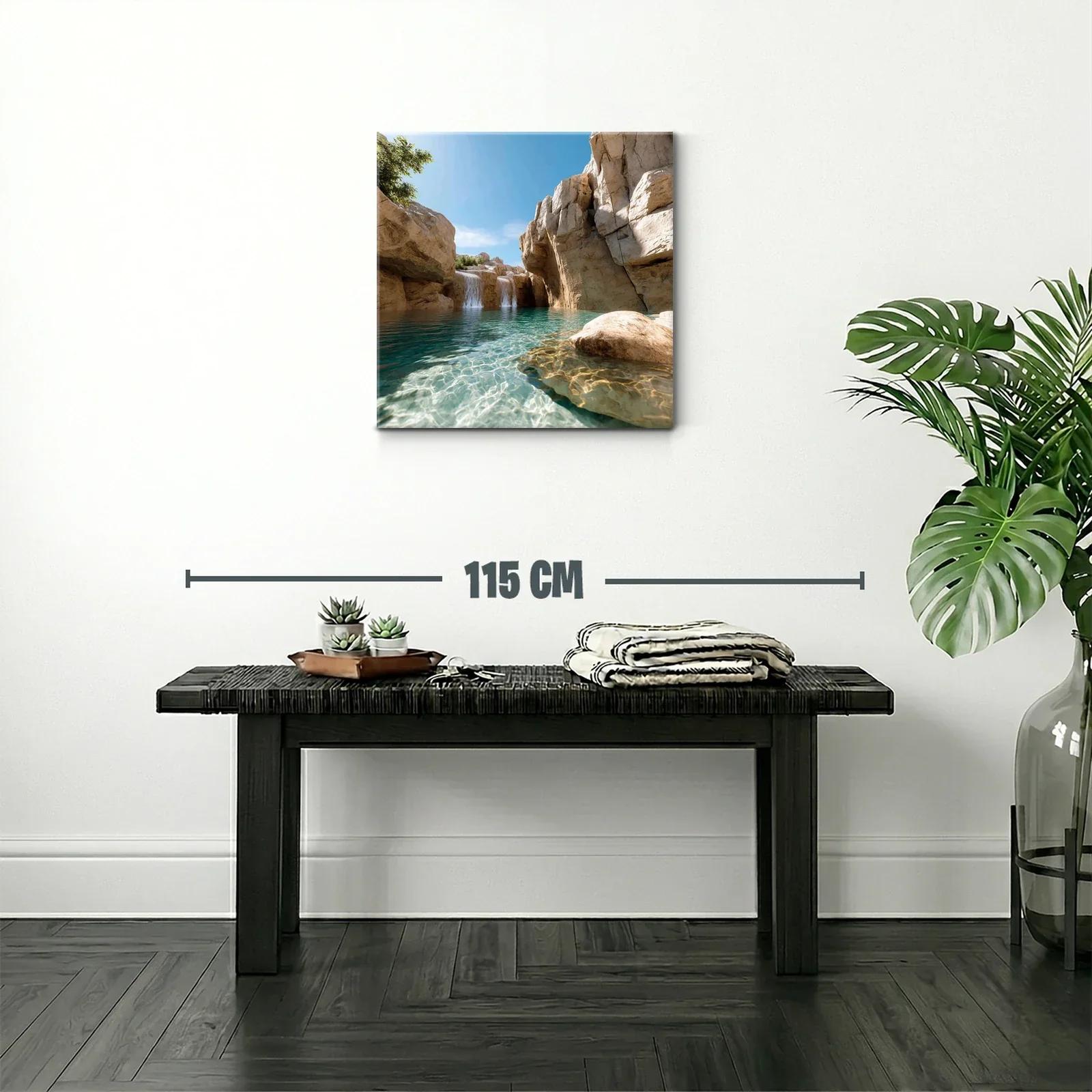 Paisaje sereno con cascada y aguas cristalinas — miniatura 2