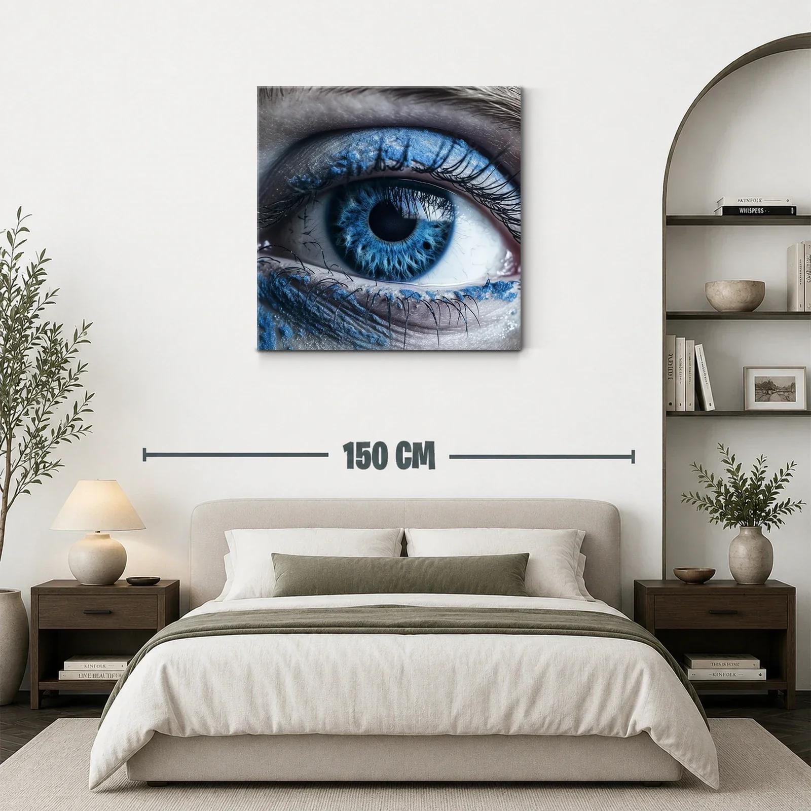 Impactante visión azul con detalles expresivos y textura — miniatura 3