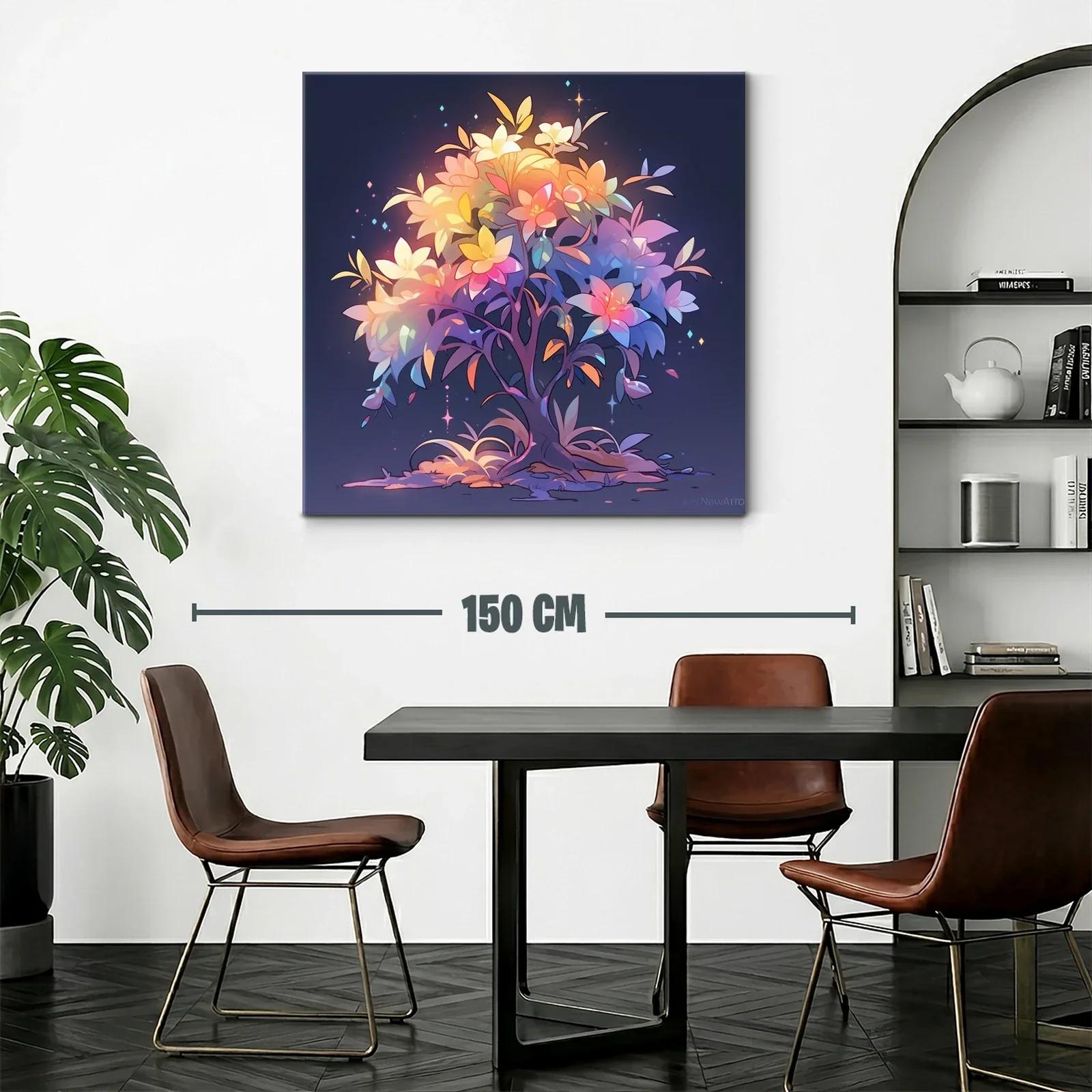 Árbol mágico con flores luminosas y tonos pastel brillantes — miniatura 2