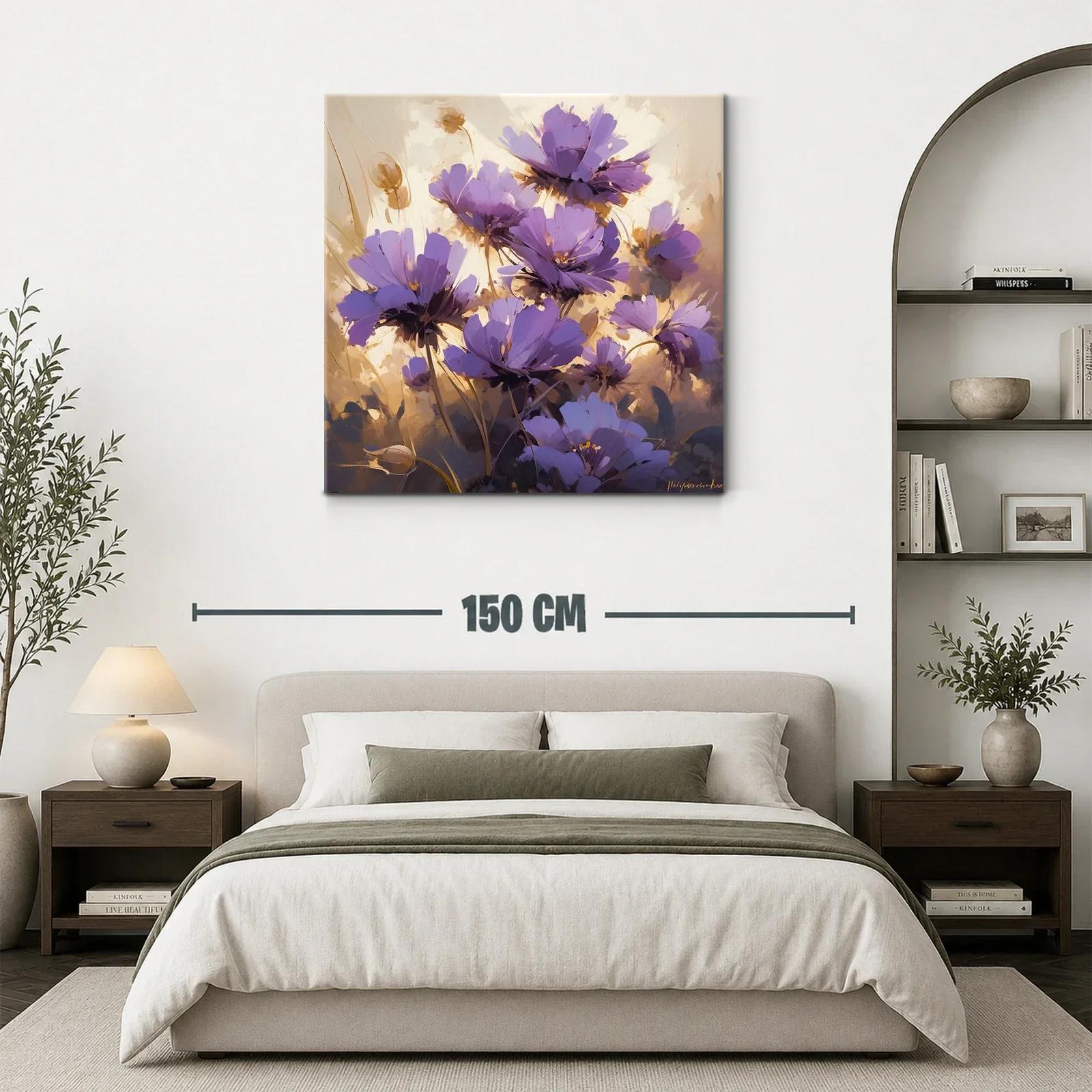 Flores lilas vibrantes con fondo cálido y luminoso — miniatura 3