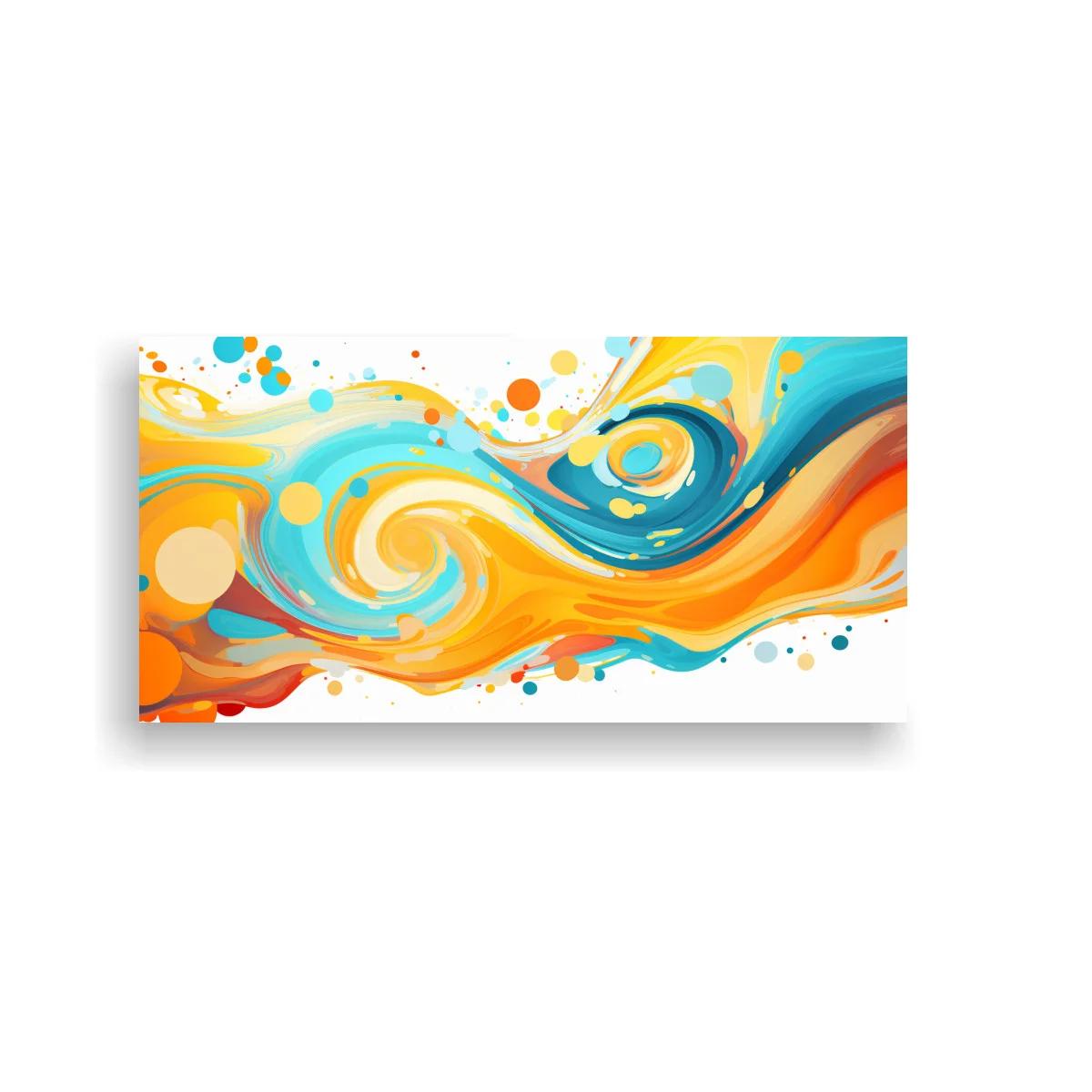 Cuadro olas abstractas de color con remolinos entrelazados — imagen principal