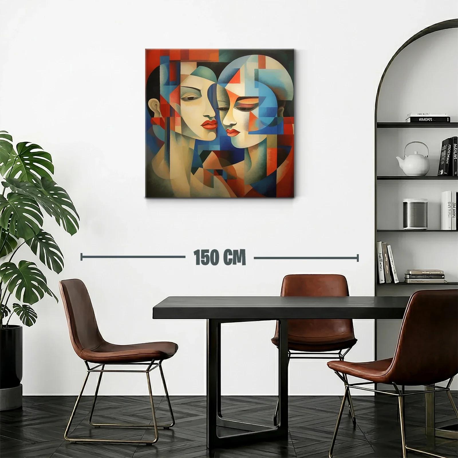 Retratos abstractos en tonos cálidos y fríos vibrantes — miniatura 2