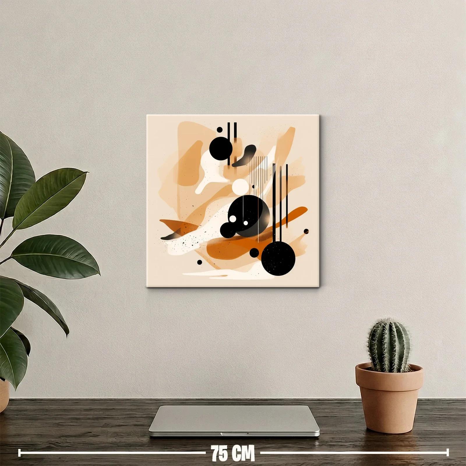 Composición abstracta con formas geométricas y tonos cálidos — miniatura 2