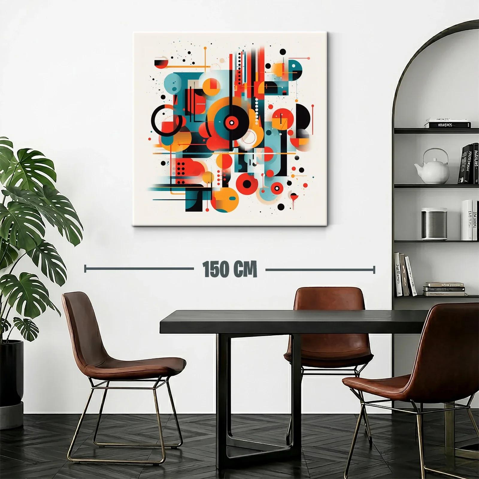 Composición abstracta con vibrante paleta geométrica y formas dinámicas — miniatura 2