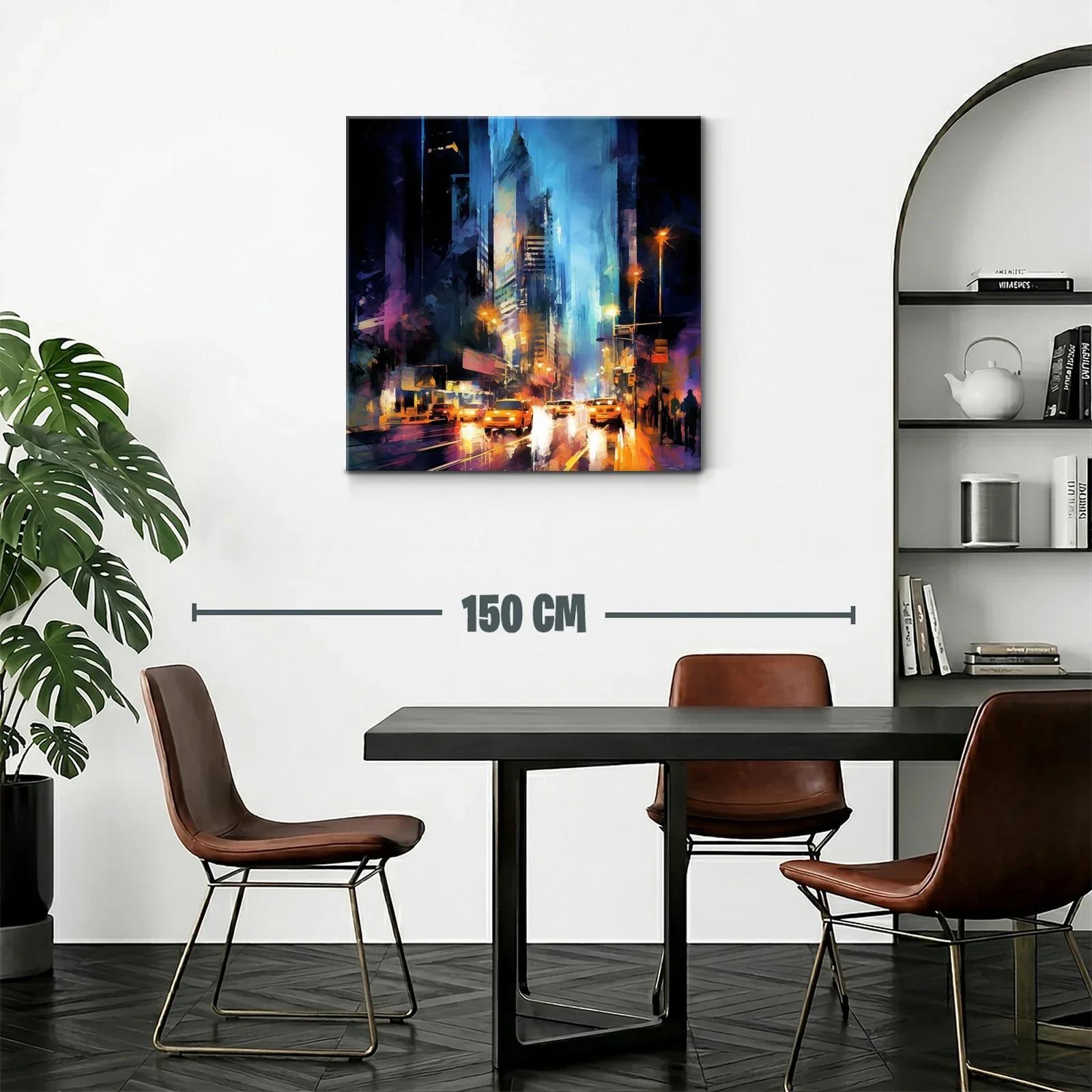 Atardecer vibrante en ciudad con luces y movimiento nocturno — miniatura 2