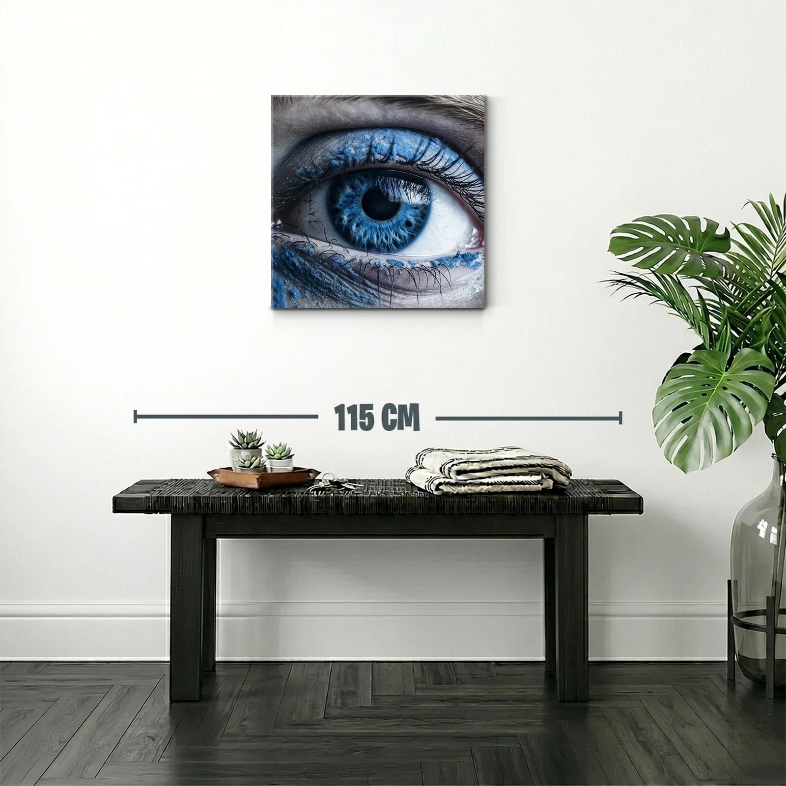 Impactante visión azul con detalles expresivos y textura — miniatura 2