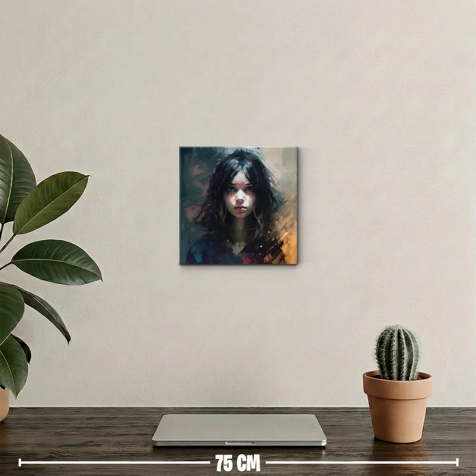 Retrato femenino con expresión profunda y tonos oscuros — miniatura 2