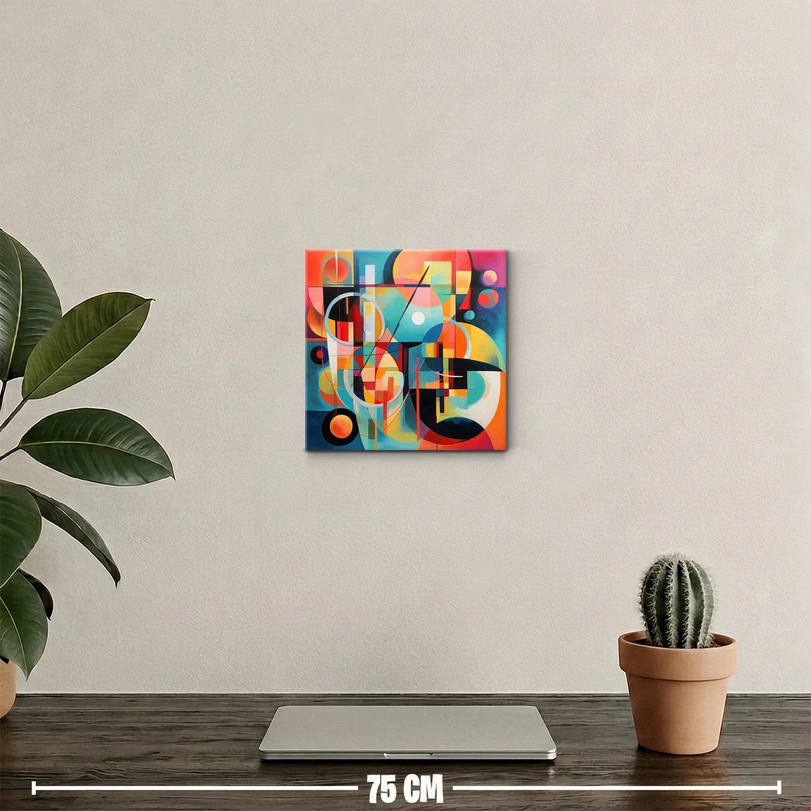 Composición abstracta con vibrantes círculos y líneas dinámicas — miniatura 2