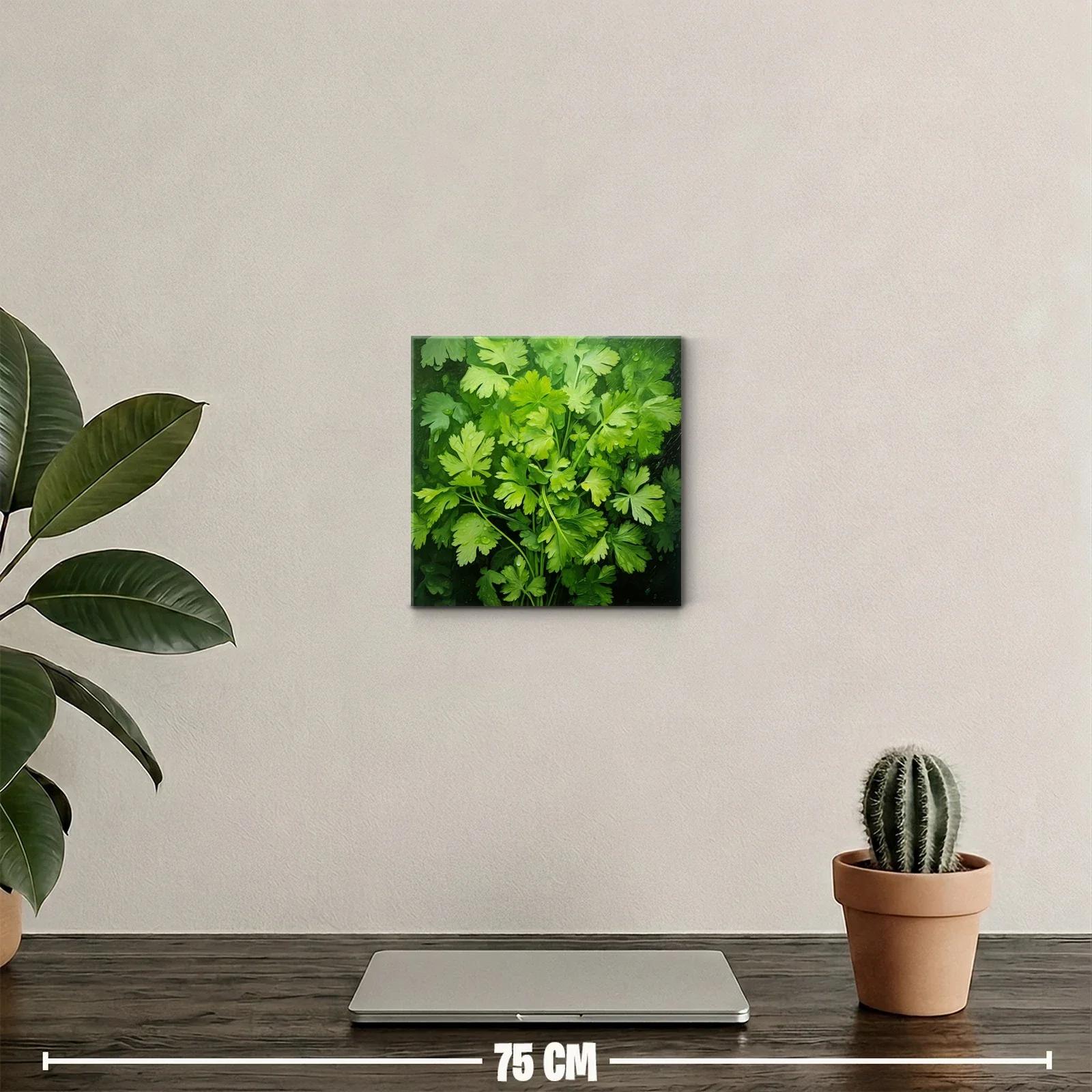 Cuadro decorativo con frescura de hojas verdes vibrantes — miniatura 2