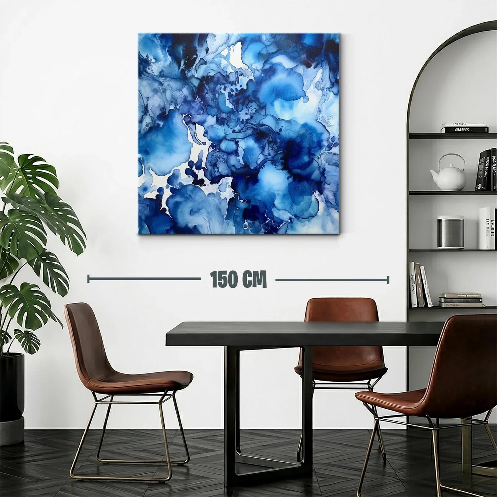 Composición abstracta en gamas de azul y blanco — miniatura 2