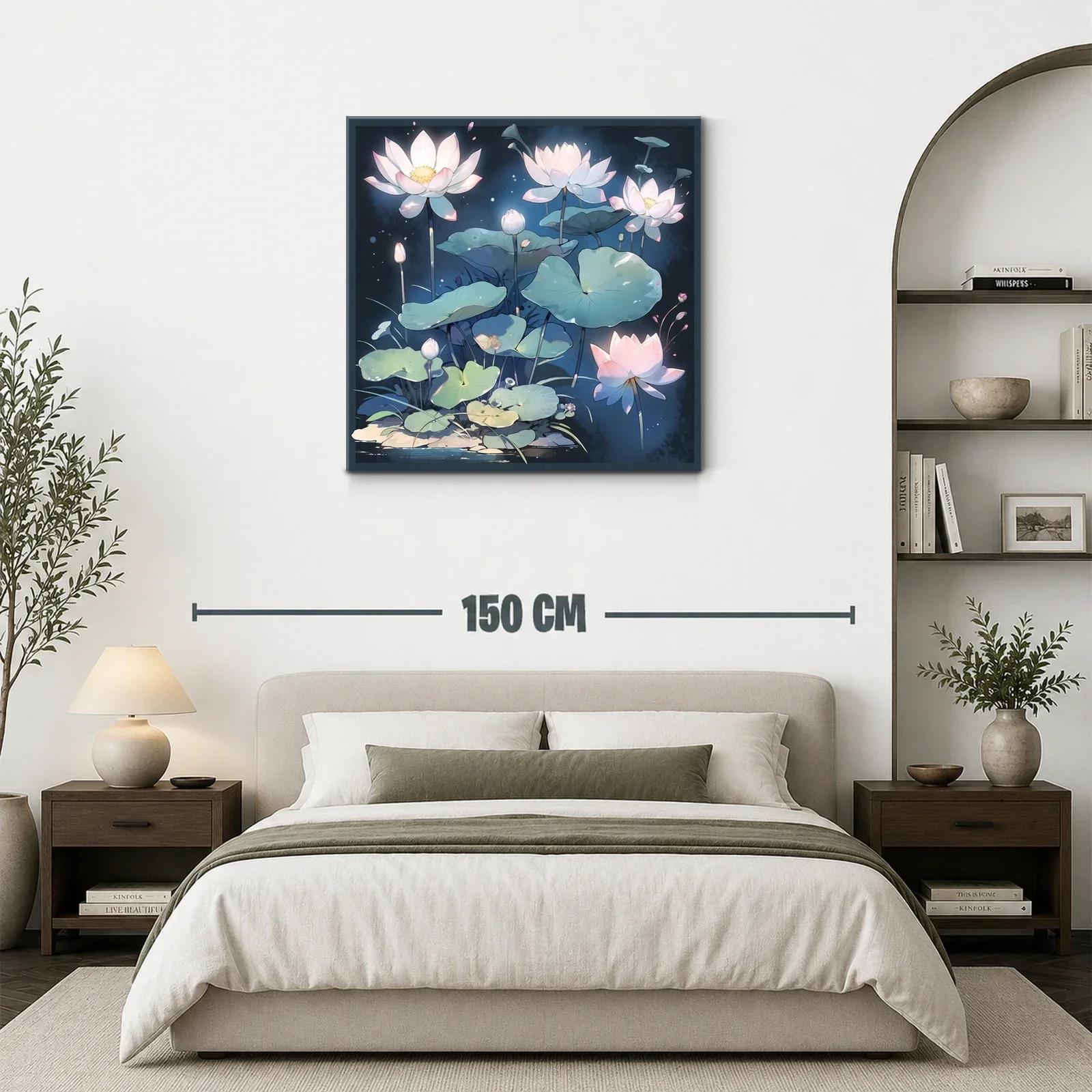 Delicadas flores de loto iluminadas en tonos suaves — miniatura 3
