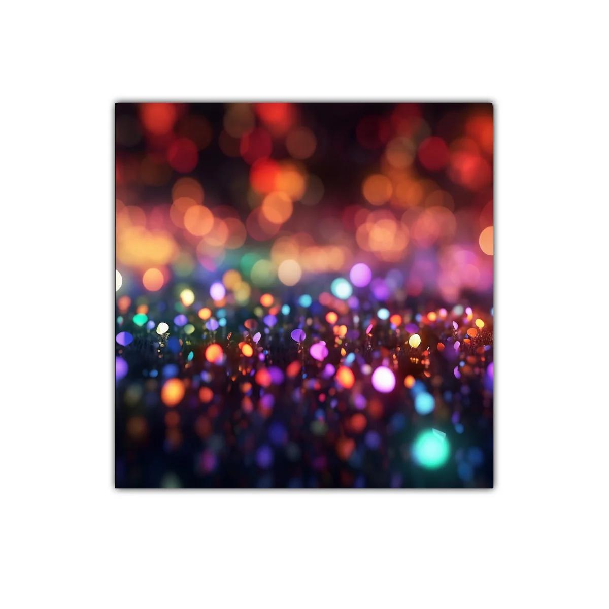 Cuadro abstracto de luces difusas en colores variados — imagen principal