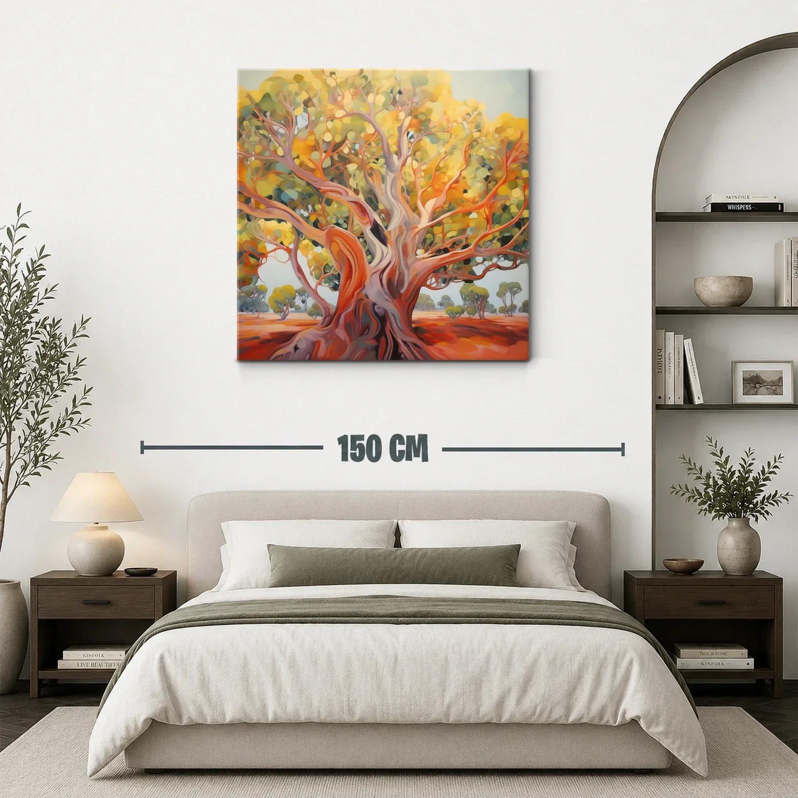 Árbol imponente con vibrantes tonos cálidos y frescos — miniatura 3