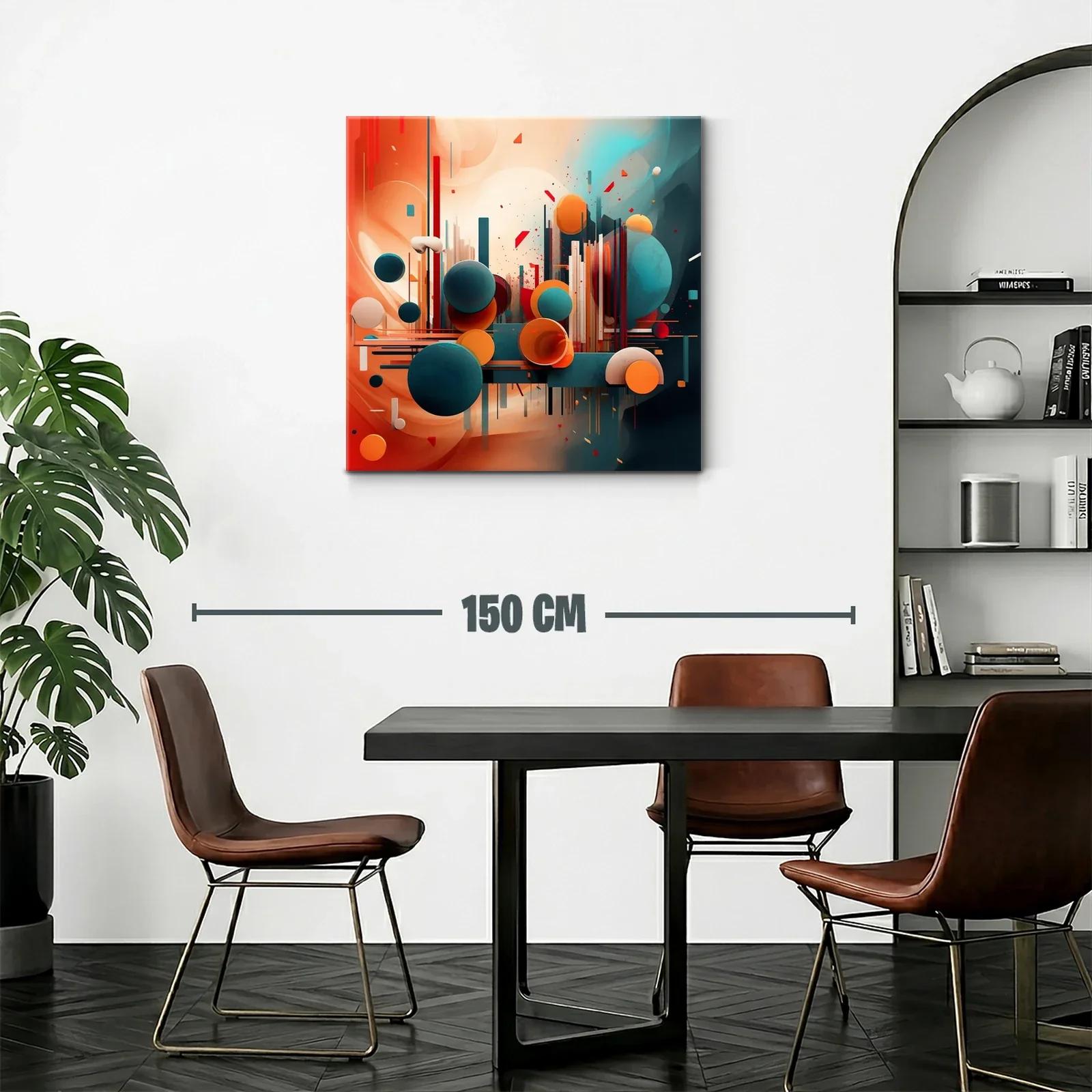 Composición abstracta con formas geométricas y tonos cálidos — miniatura 2