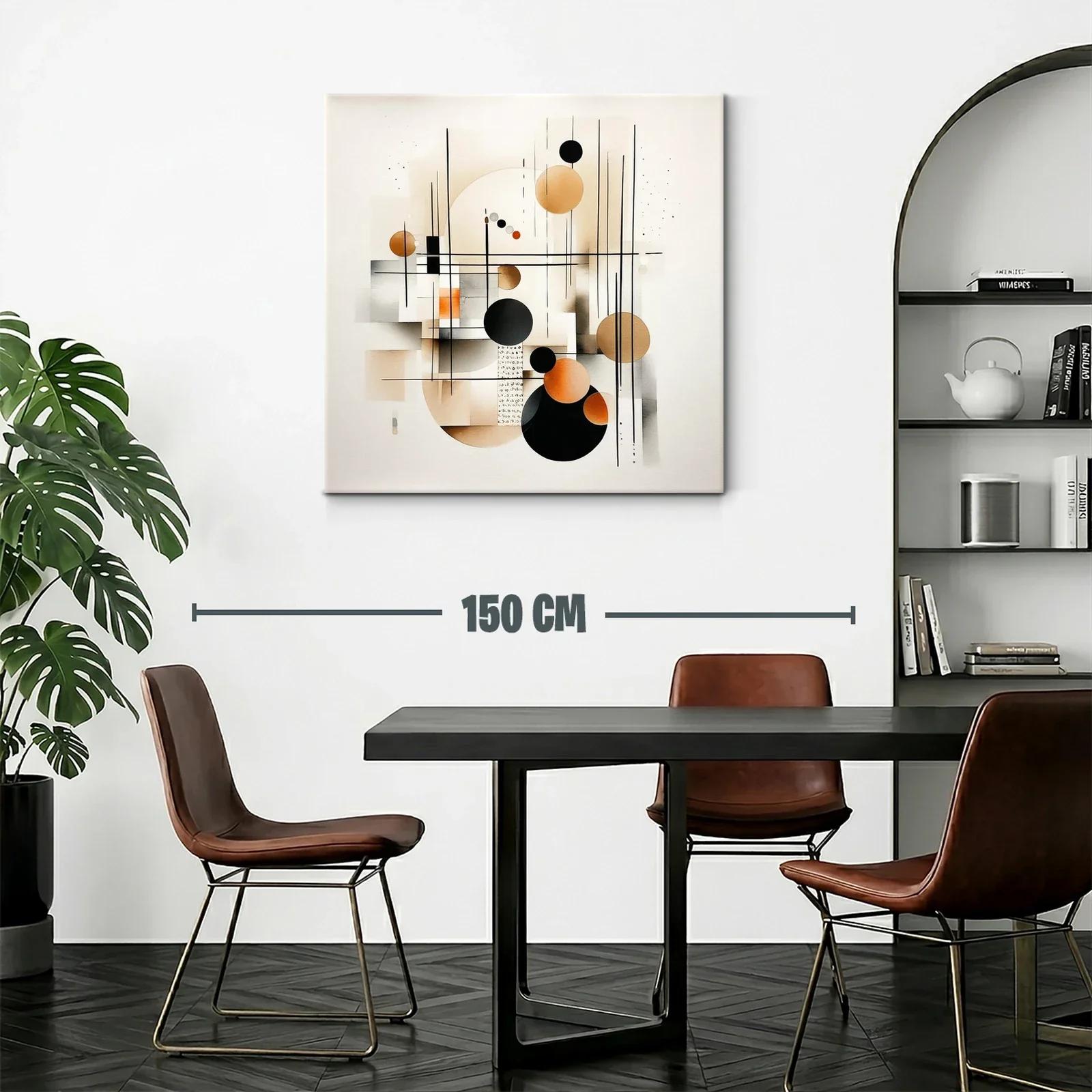 Composición abstracta con círculos y líneas geométricas — miniatura 2