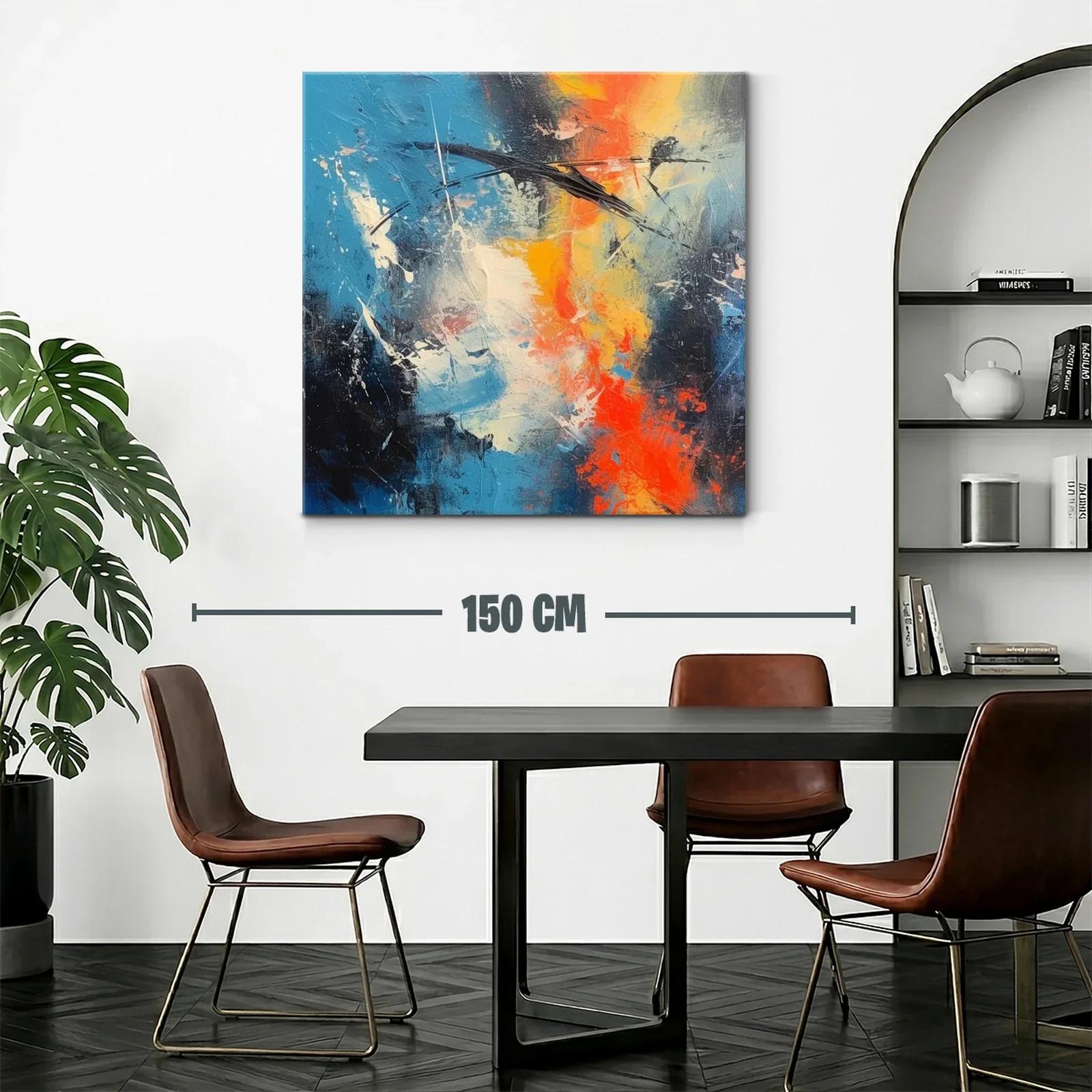 Energía abstracta en tonos azules y cálidos vibrantes — miniatura 2