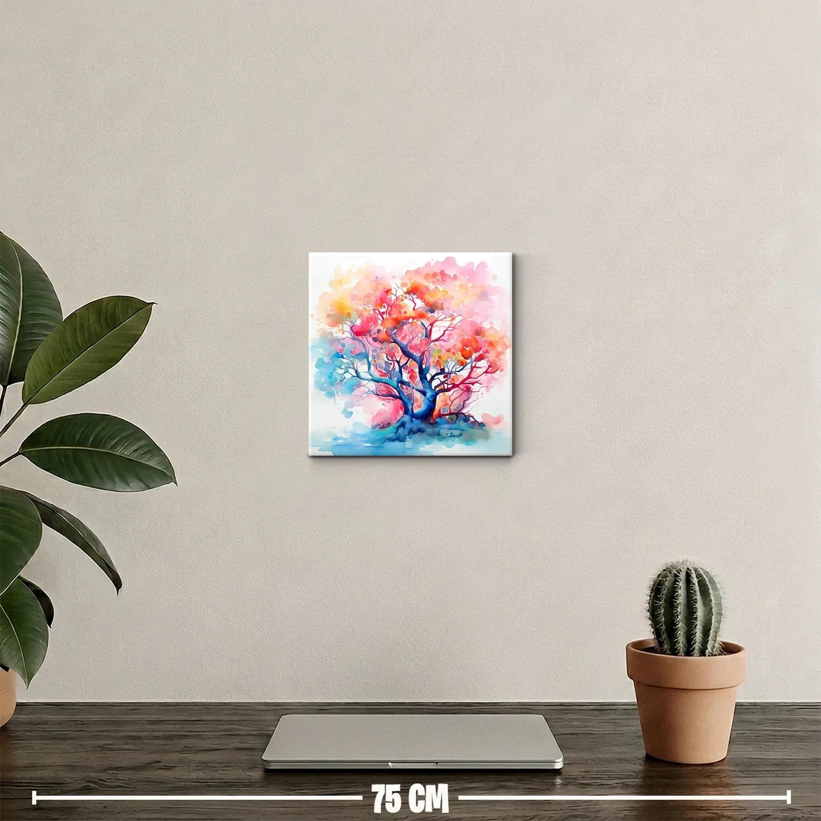 Árbol multicolor con vibrantes tonos cálidos y fríos — miniatura 2