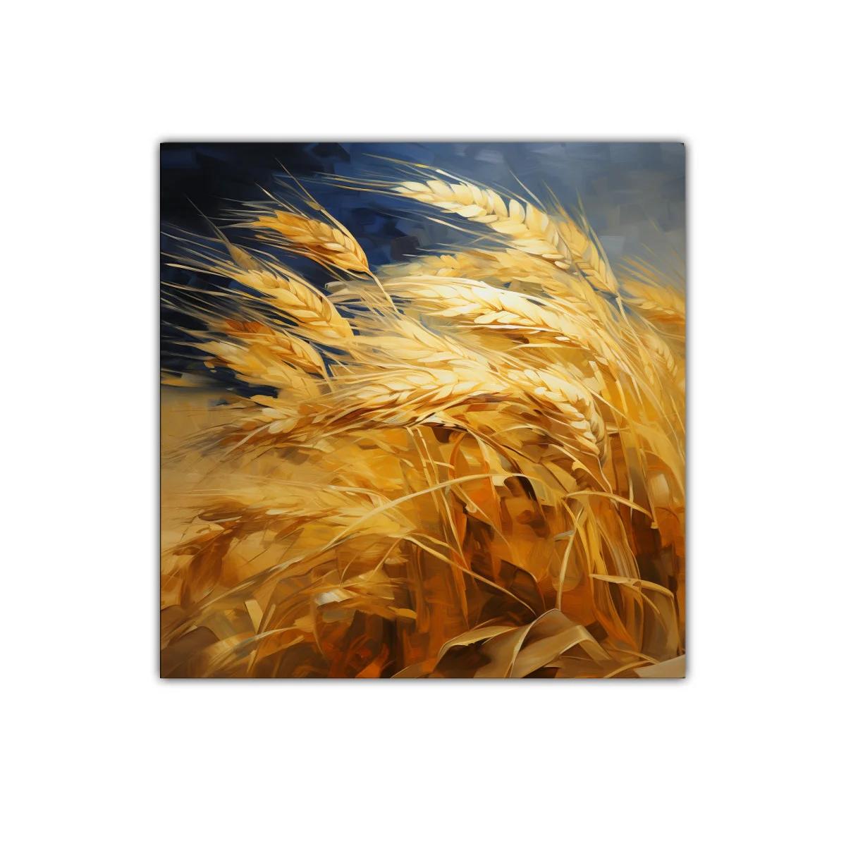 Cuadro decorativo con espigas doradas al viento — miniatura 1